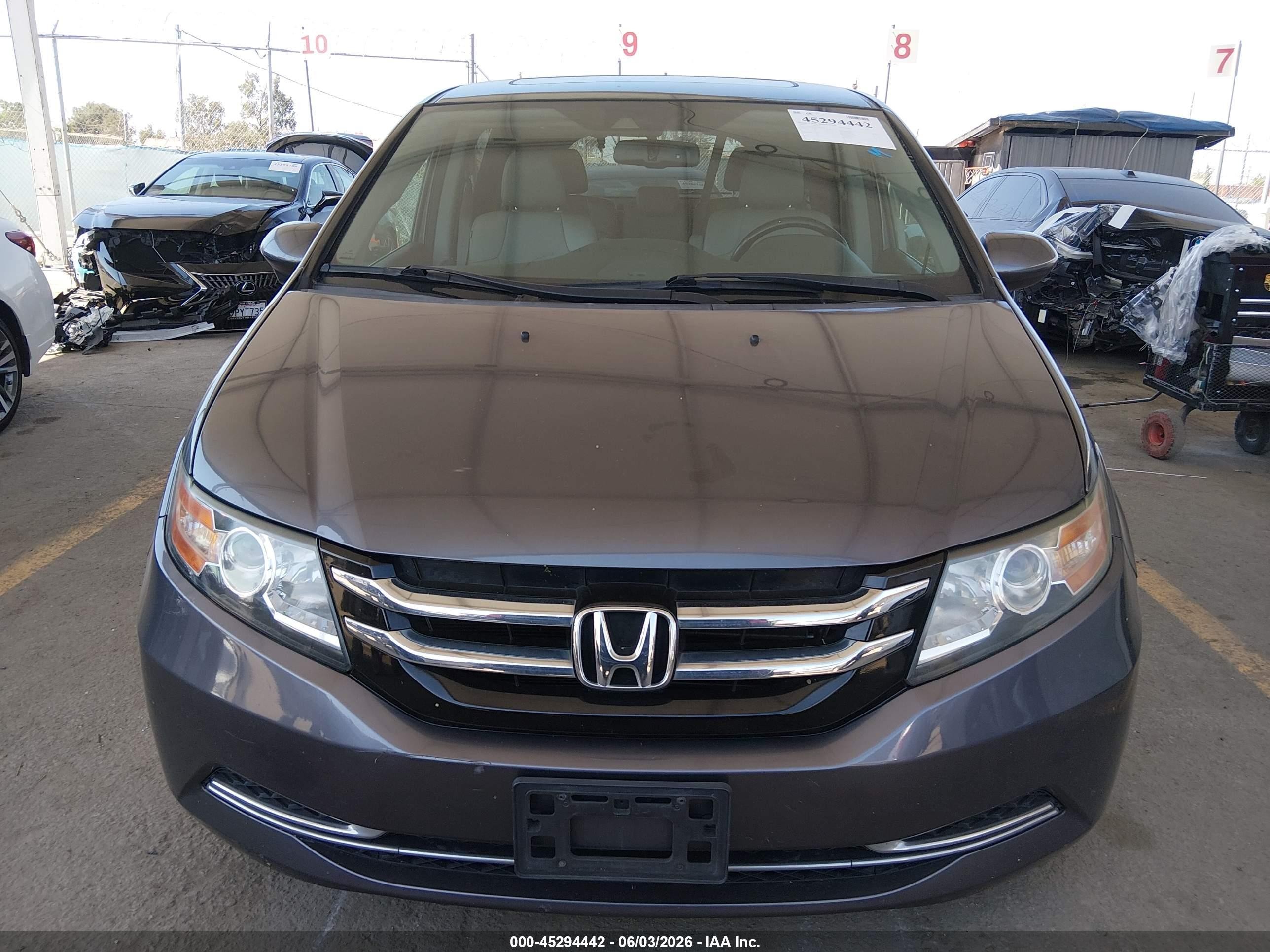 2015 Honda Odyssey Ex-l Gray vin: 5FNRL5H64FB083186