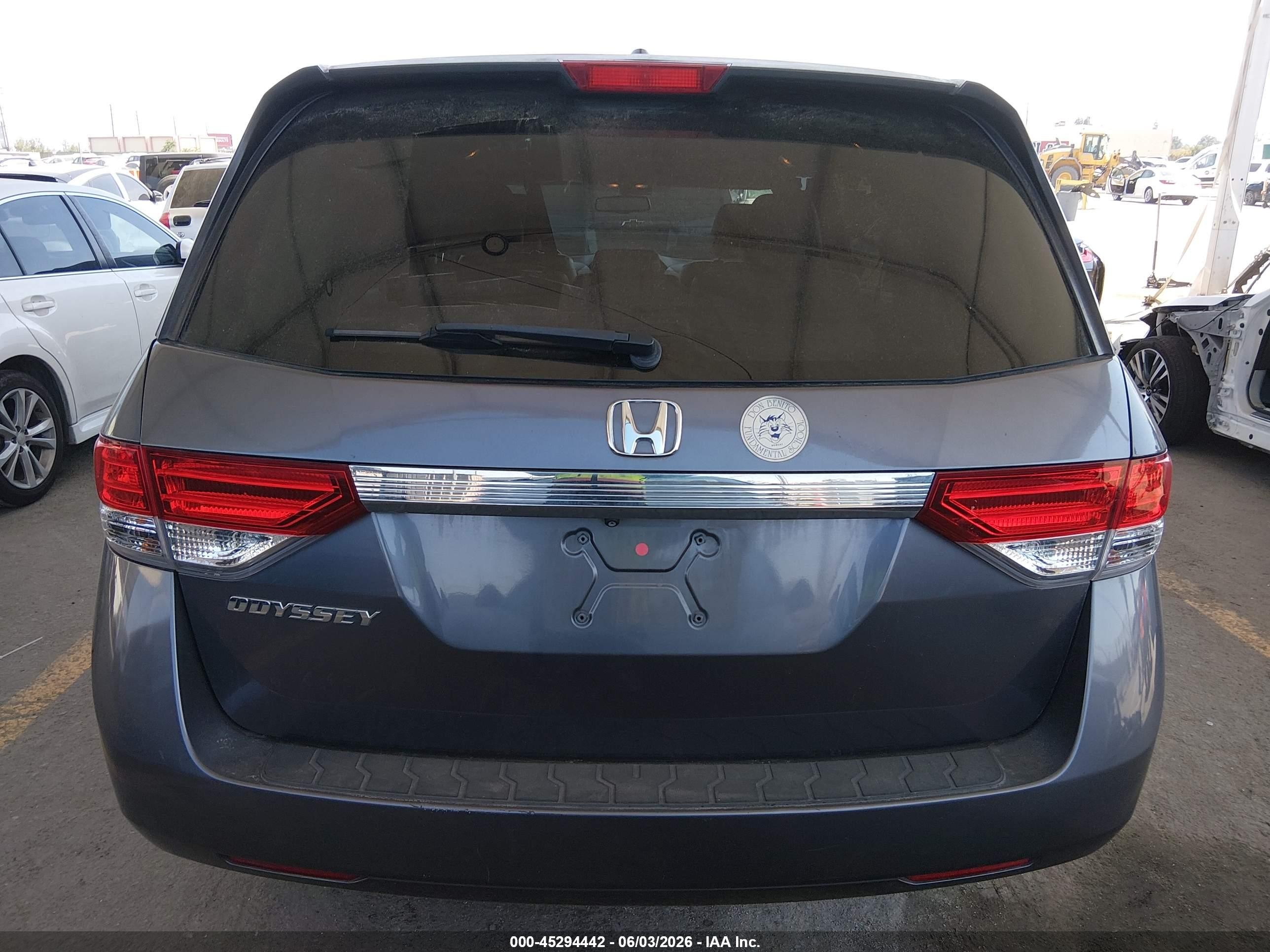 2015 Honda Odyssey Ex-l Gray vin: 5FNRL5H64FB083186
