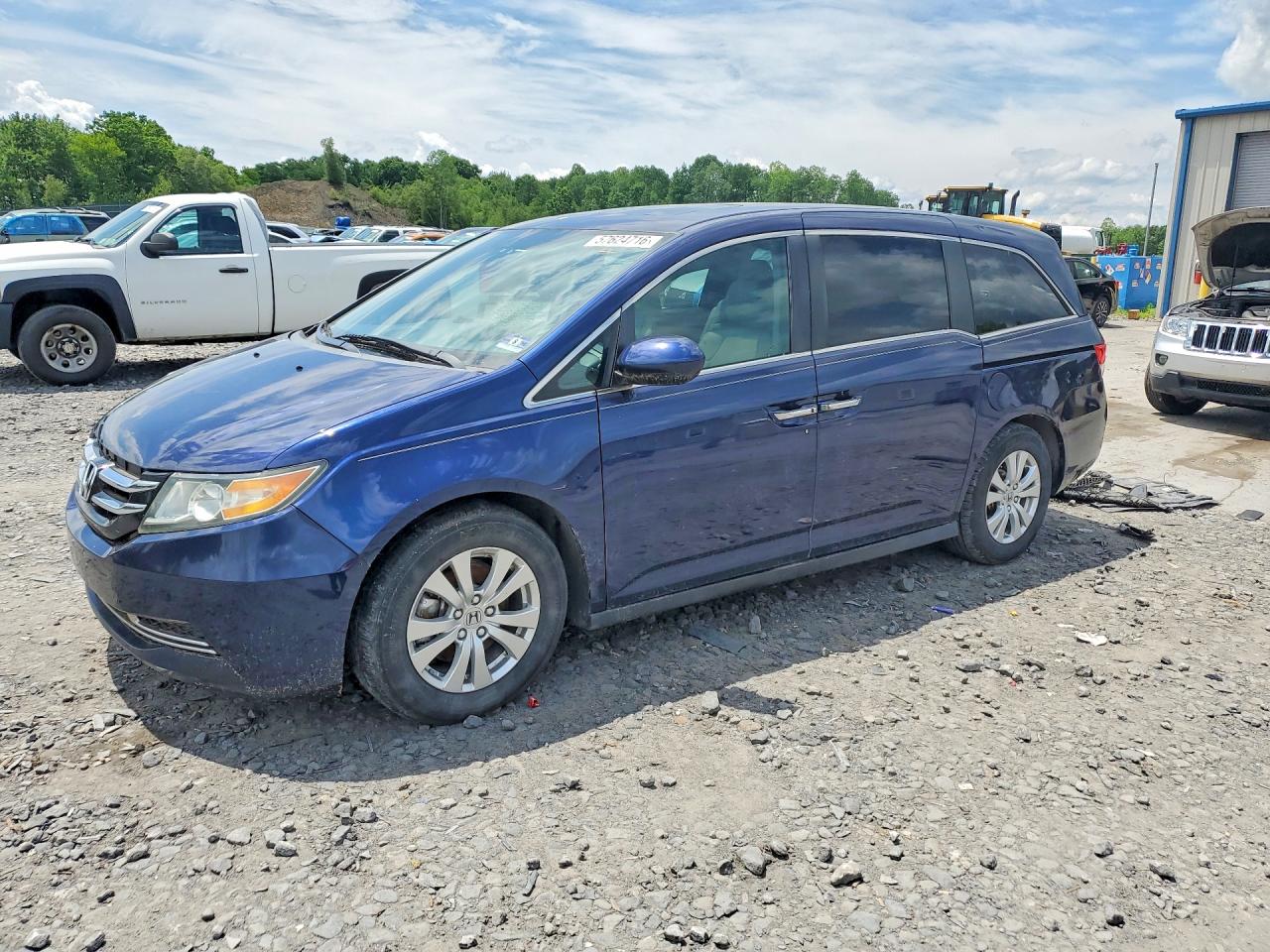 2015 Honda Odyssey Exl Blue vin: 5FNRL5H64FB105042