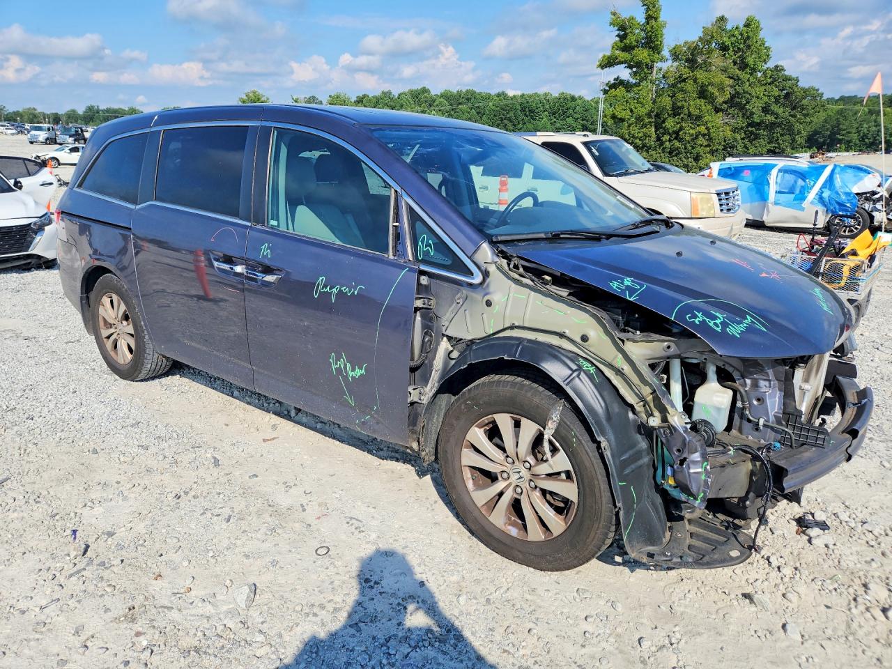 2015 Honda Odyssey Exl Gray vin: 5FNRL5H64FB122424