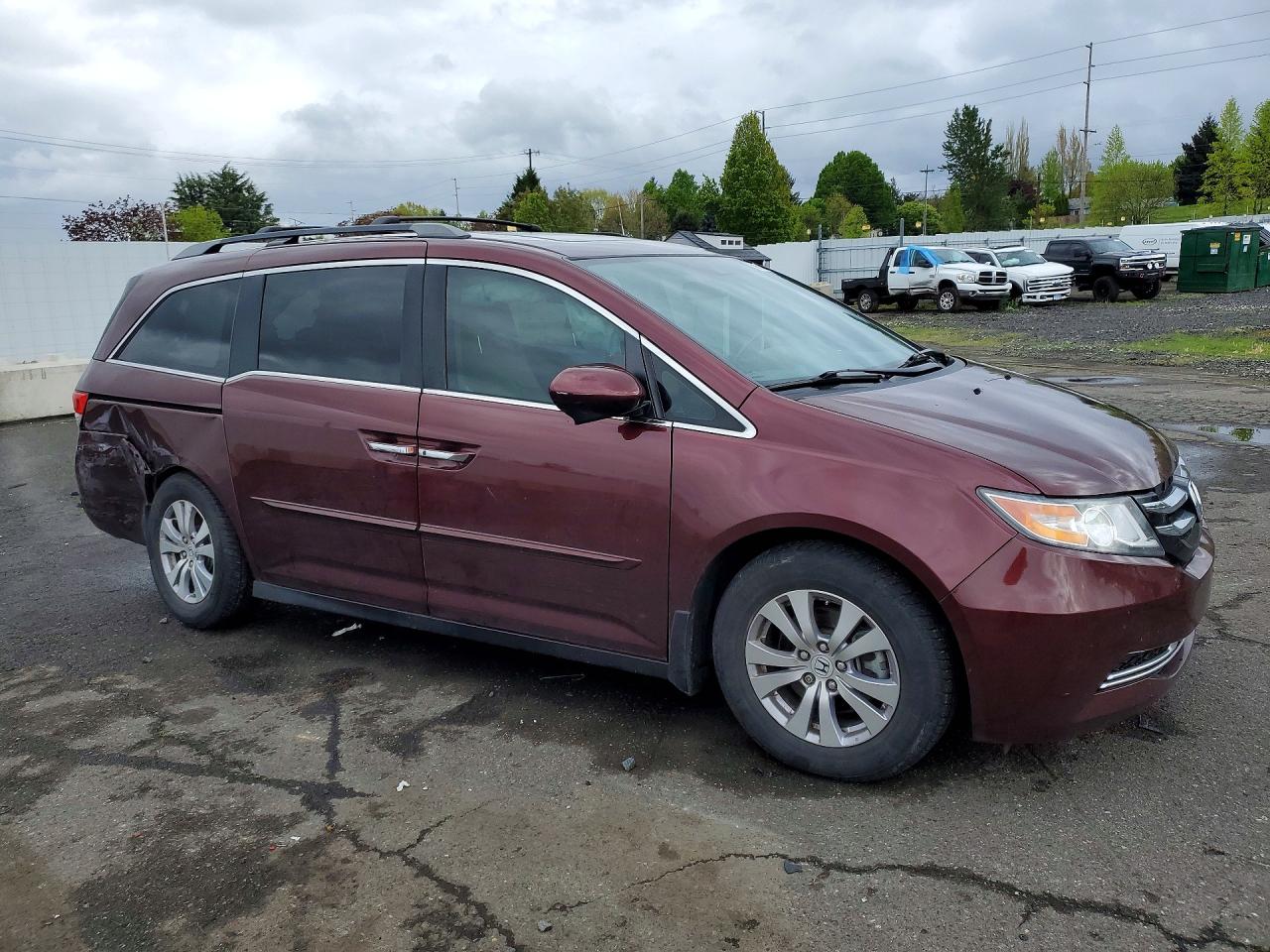 2016 Honda Odyssey Exl Бордовый vin: 5FNRL5H64GB119332
