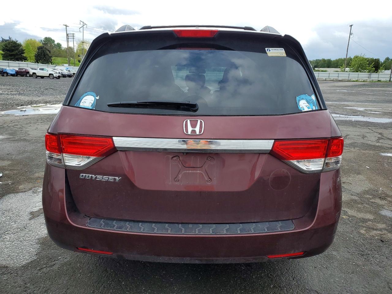 2016 Honda Odyssey Exl Бордовый vin: 5FNRL5H64GB119332