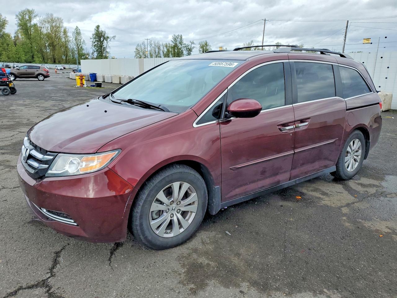 2016 Honda Odyssey Exl Бордовый vin: 5FNRL5H64GB119332