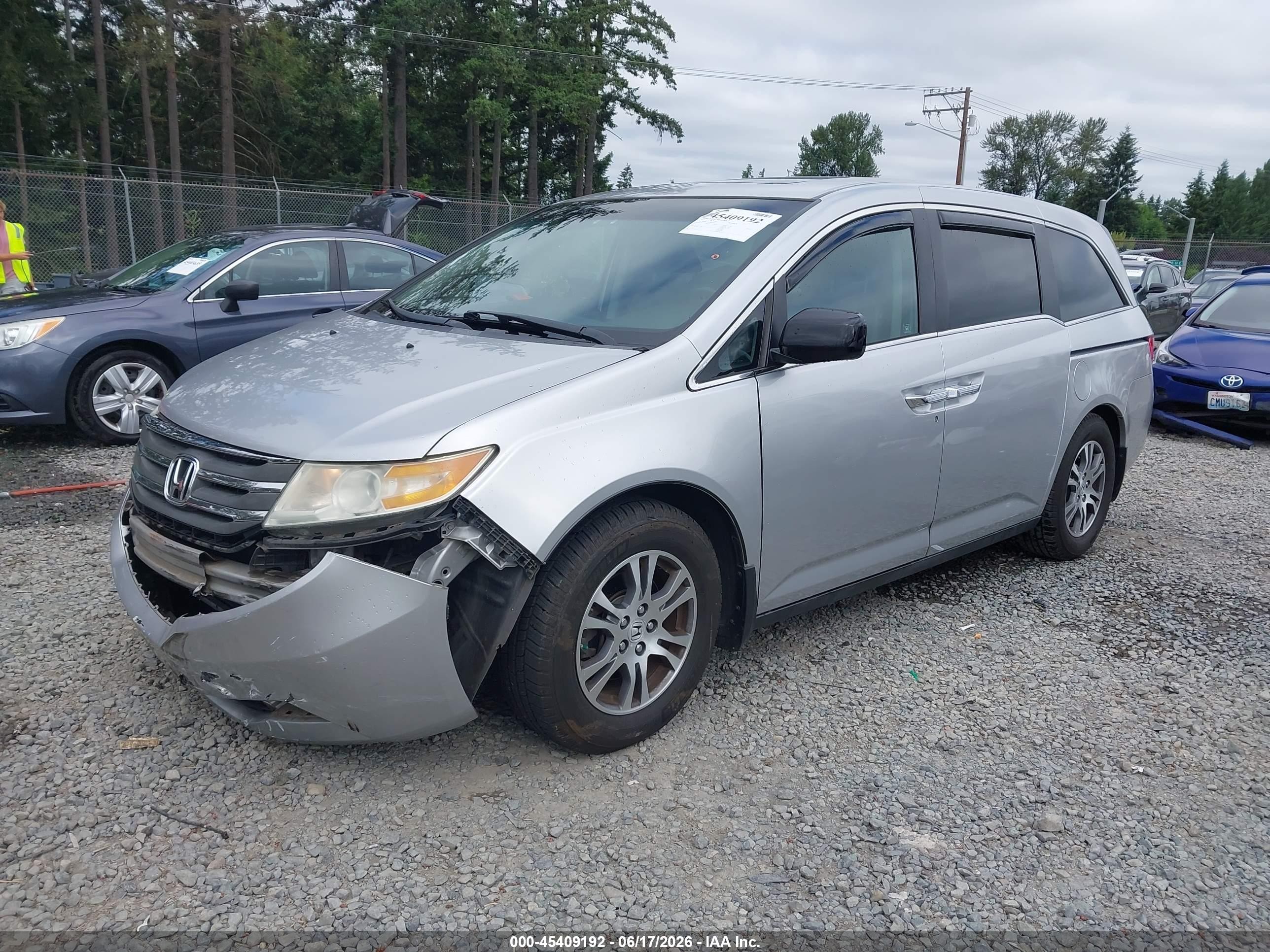 2011 Honda Odyssey Ex-l Silver vin: 5FNRL5H65BB013951