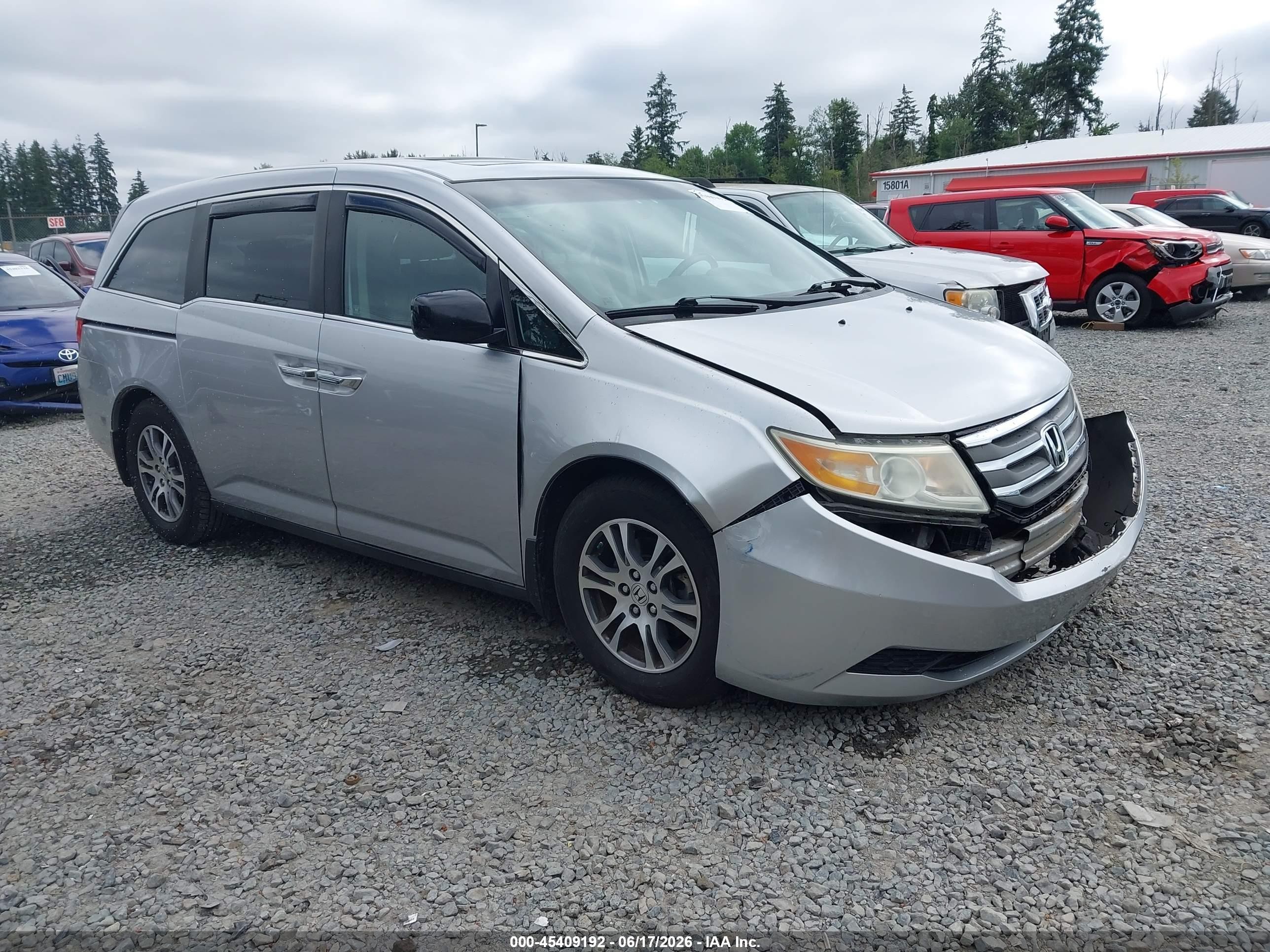 2011 Honda Odyssey Ex-l Silver vin: 5FNRL5H65BB013951