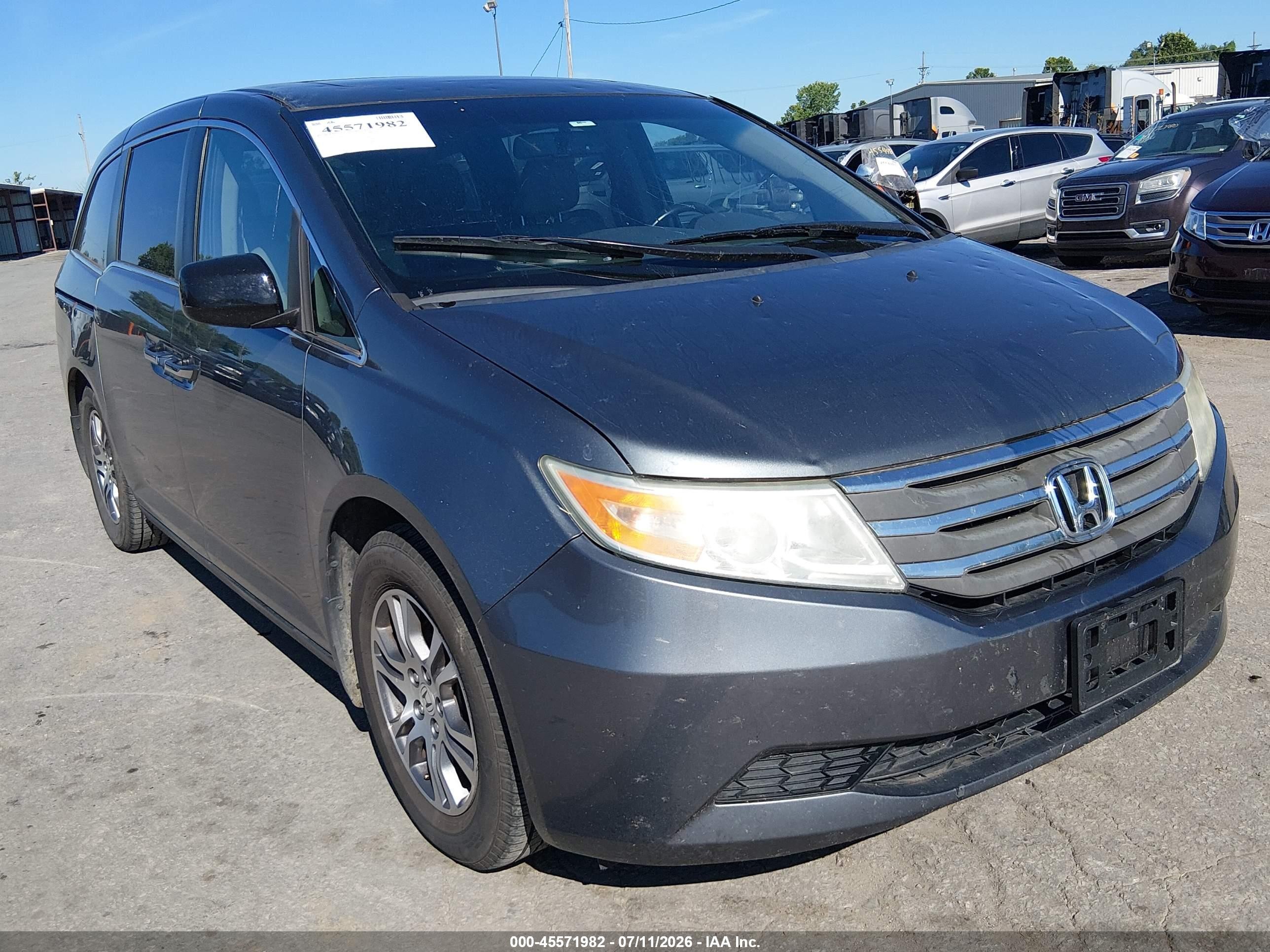 2011 Honda Odyssey Ex-l Gray vin: 5FNRL5H65BB016235