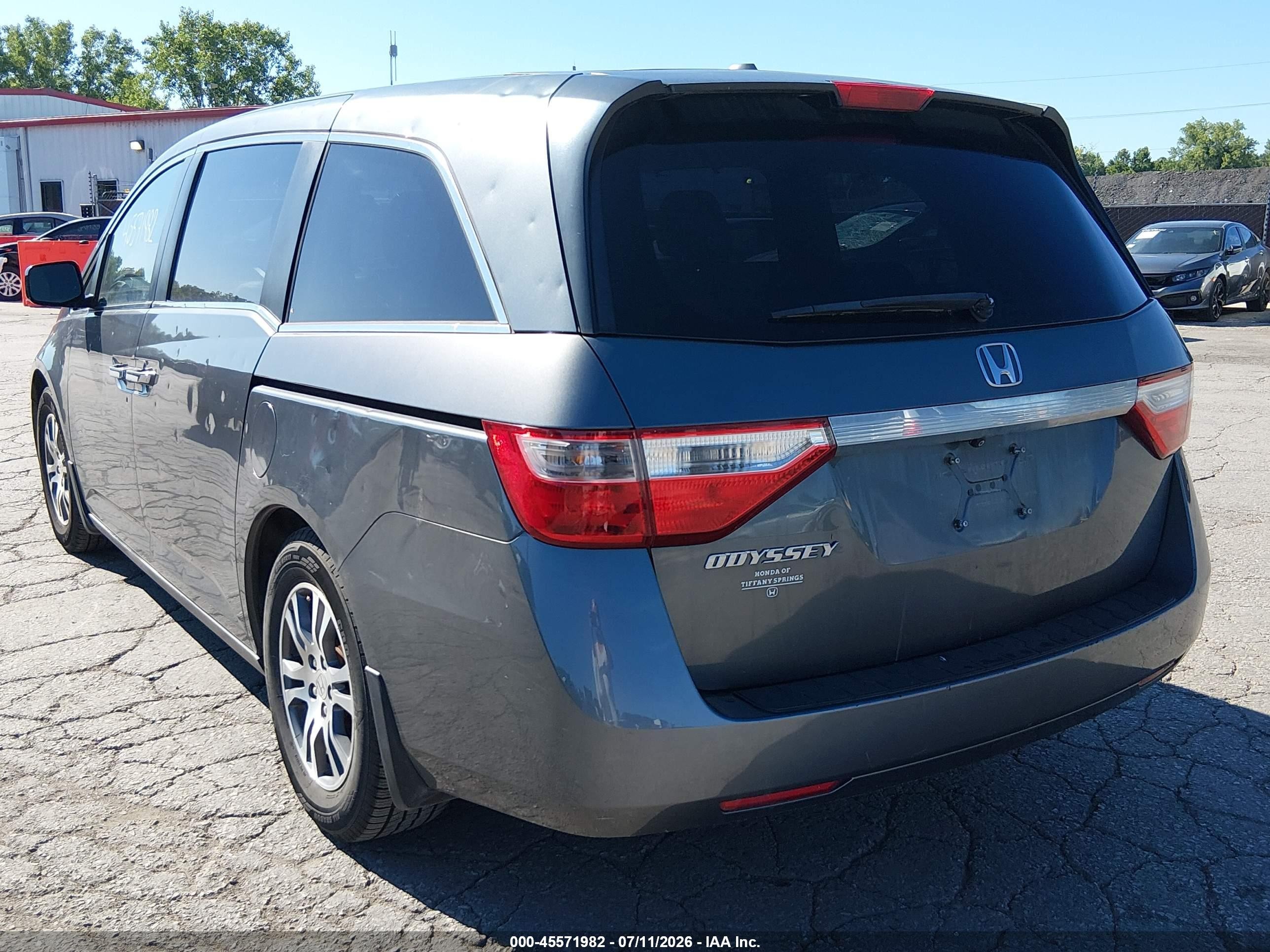 2011 Honda Odyssey Ex-l Gray vin: 5FNRL5H65BB016235