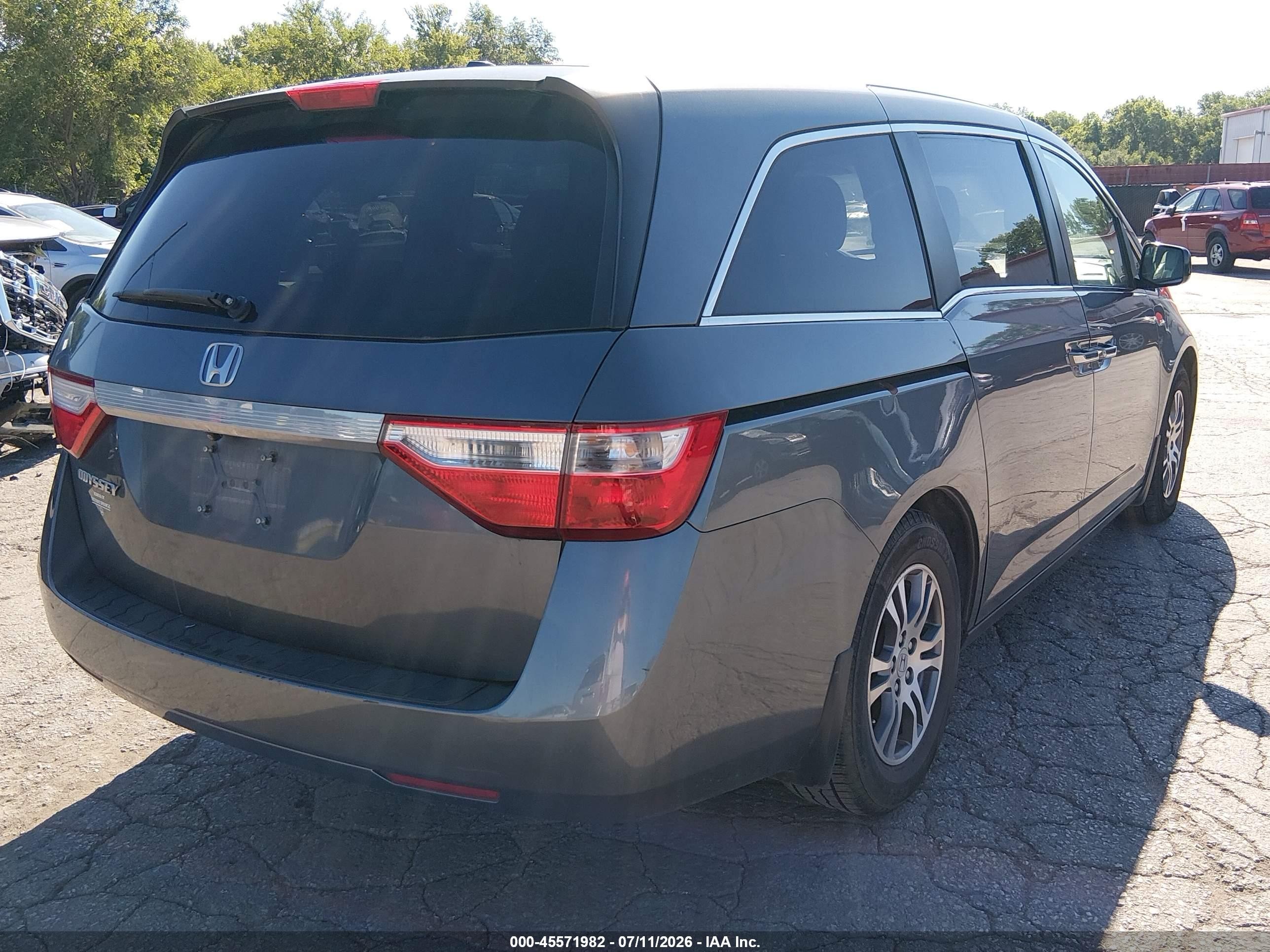 2011 Honda Odyssey Ex-l Gray vin: 5FNRL5H65BB016235