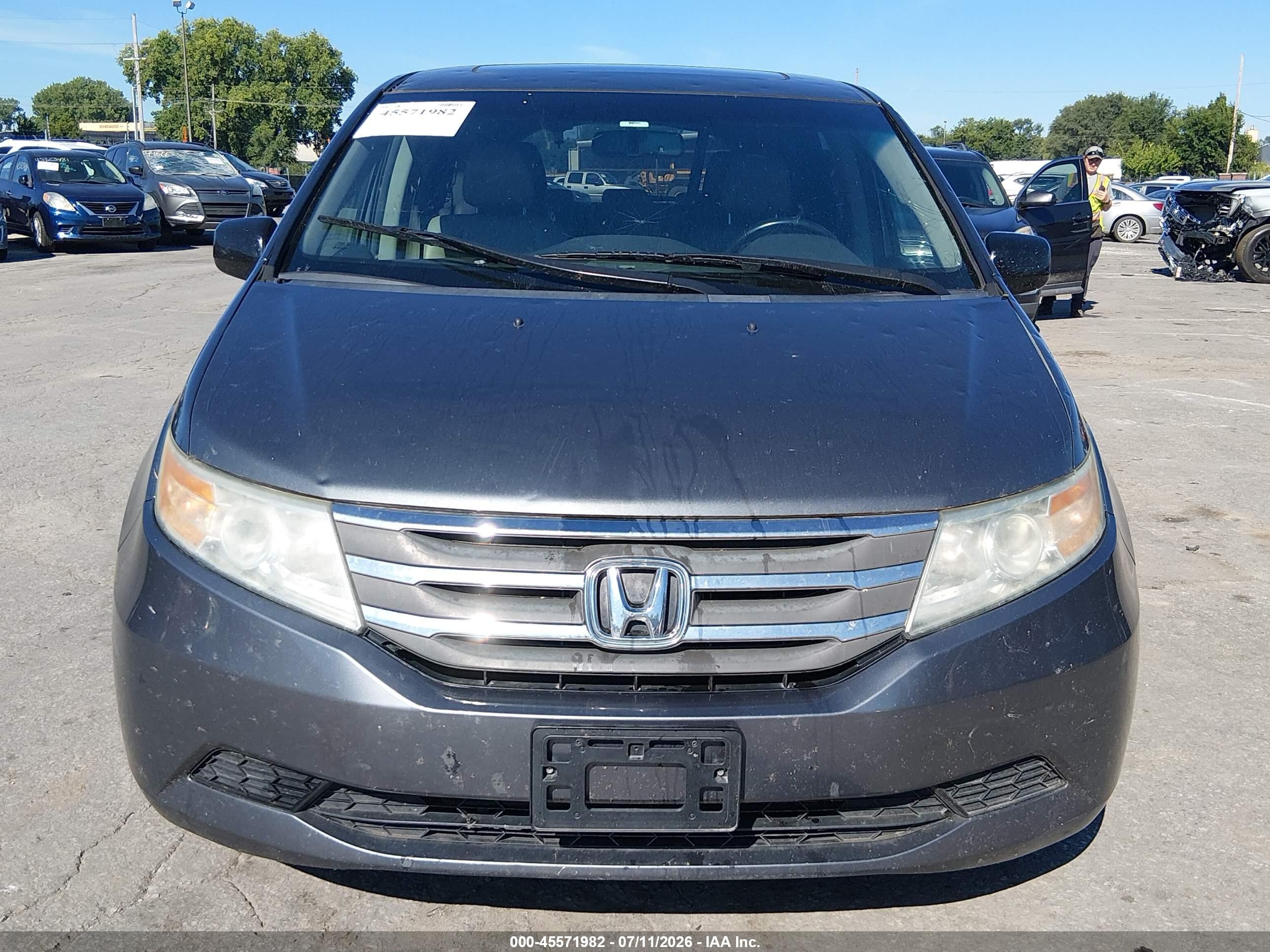 2011 Honda Odyssey Ex-l Gray vin: 5FNRL5H65BB016235