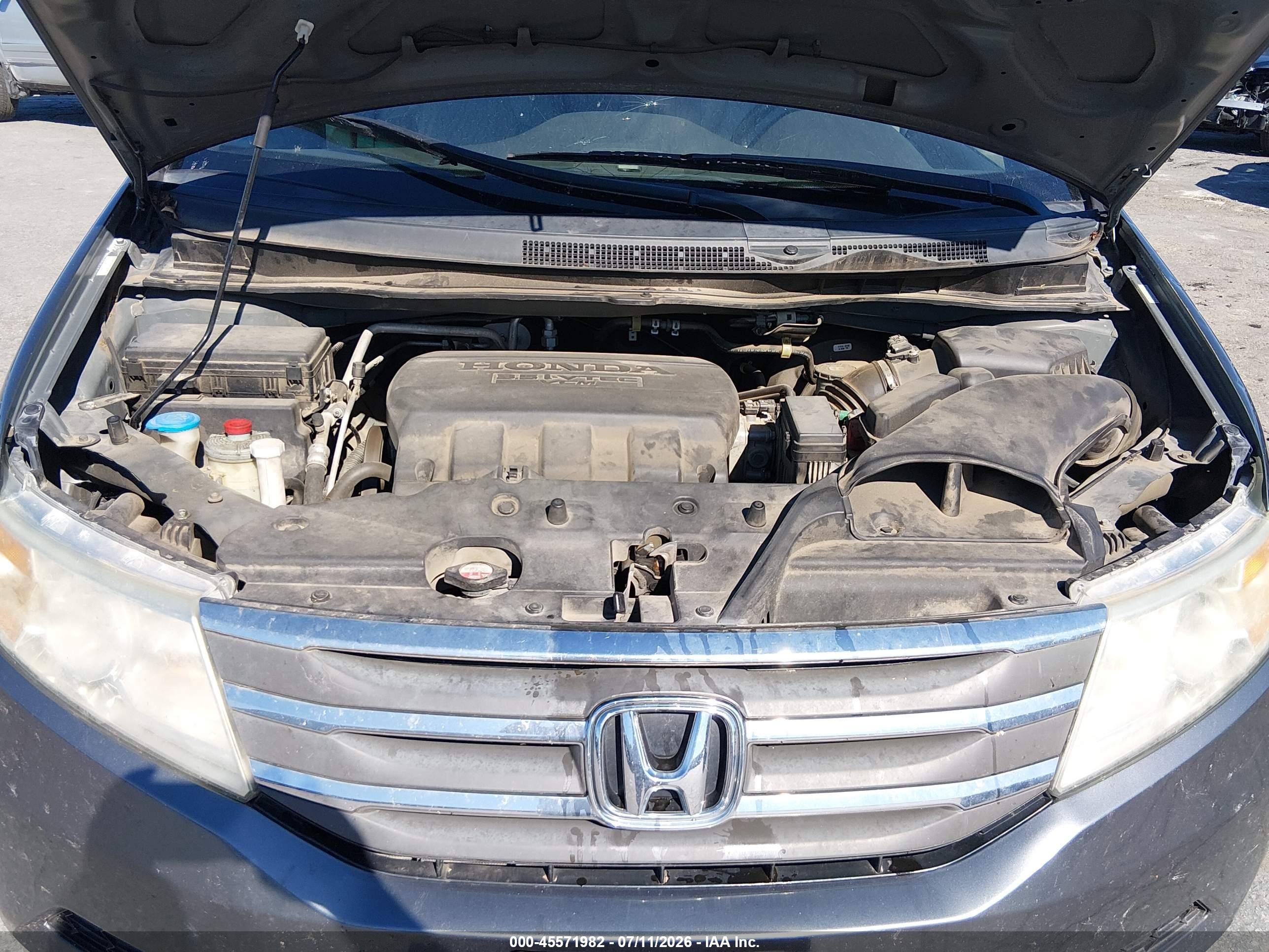 2011 Honda Odyssey Ex-l Gray vin: 5FNRL5H65BB016235