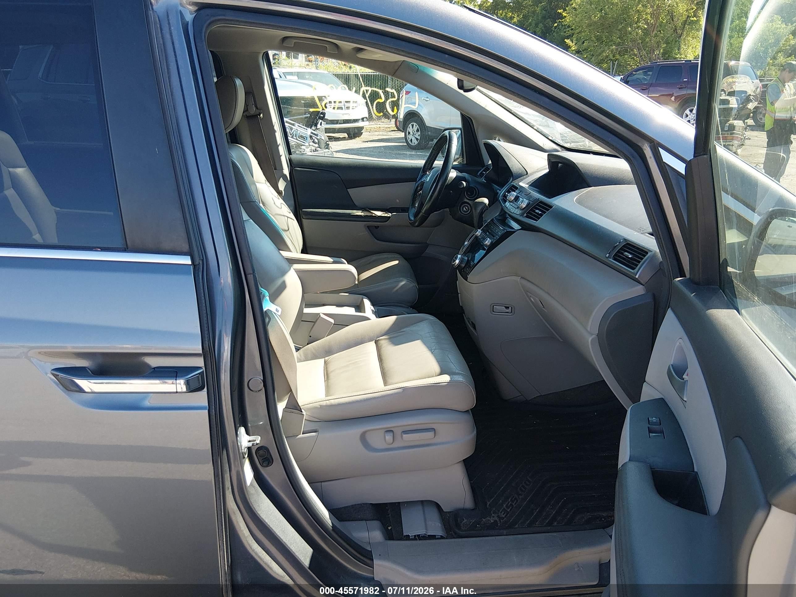 2011 Honda Odyssey Ex-l Gray vin: 5FNRL5H65BB016235