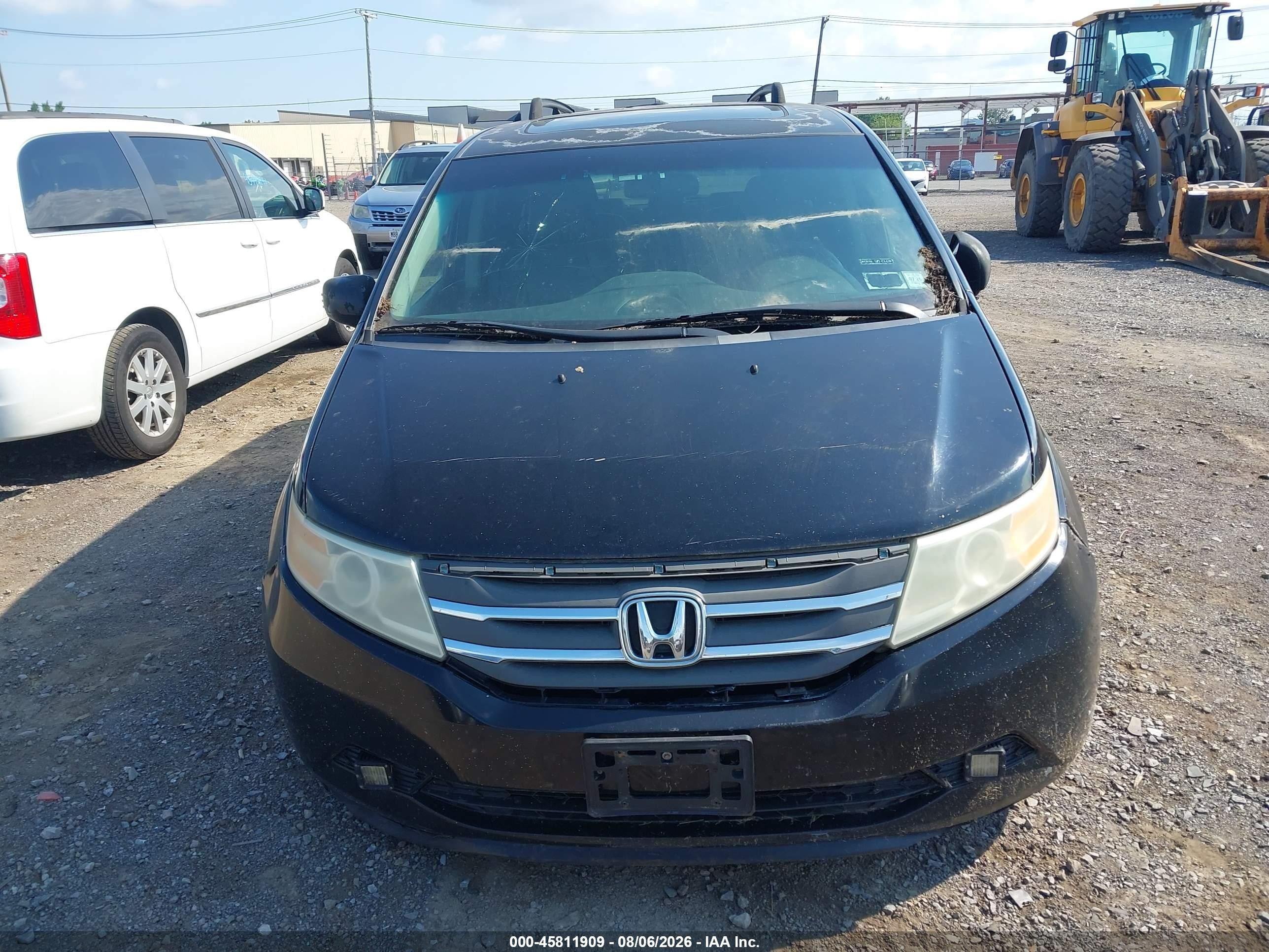2011 Honda Odyssey Ex-l Black vin: 5FNRL5H65BB018471