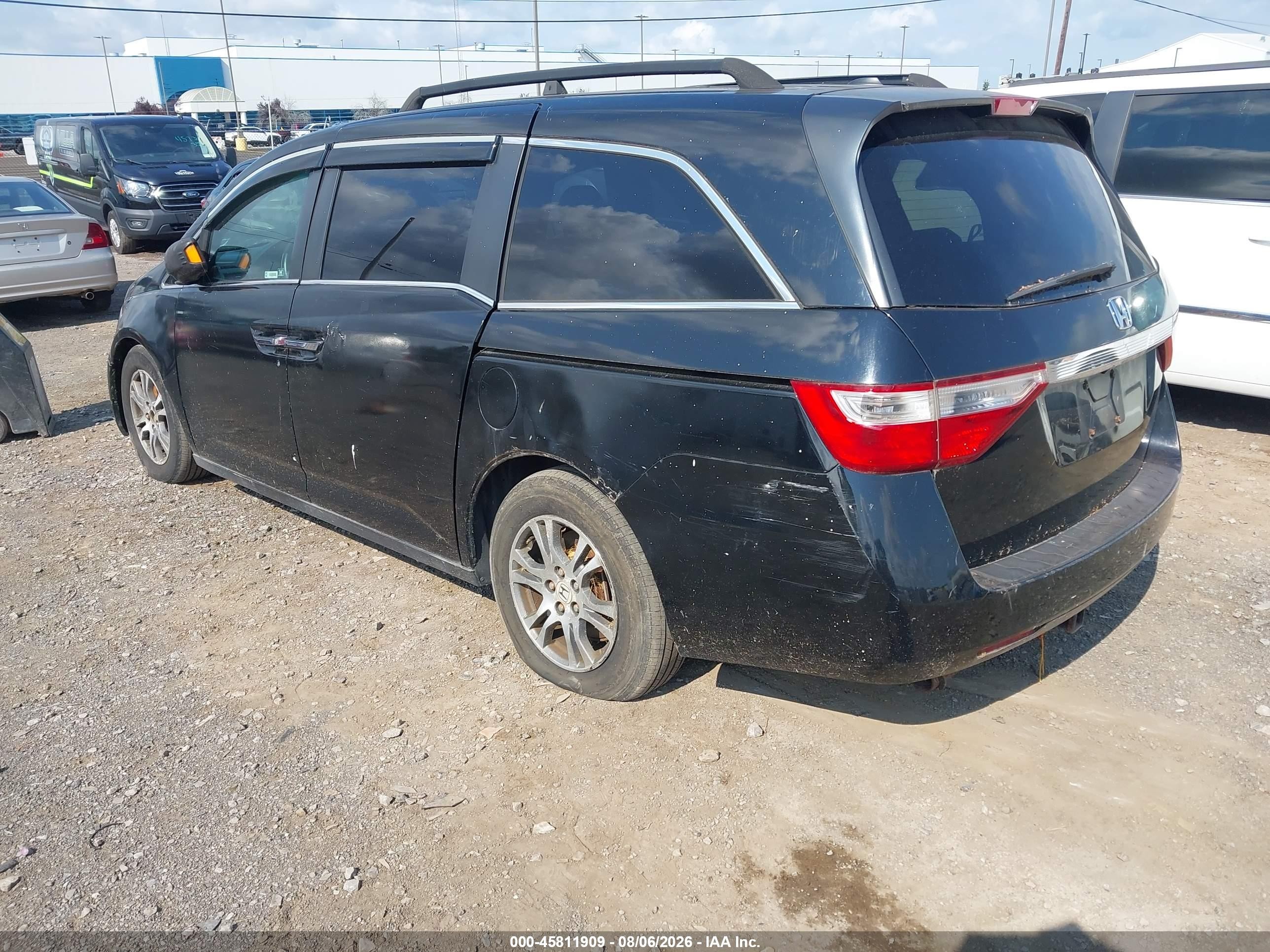 2011 Honda Odyssey Ex-l Black vin: 5FNRL5H65BB018471