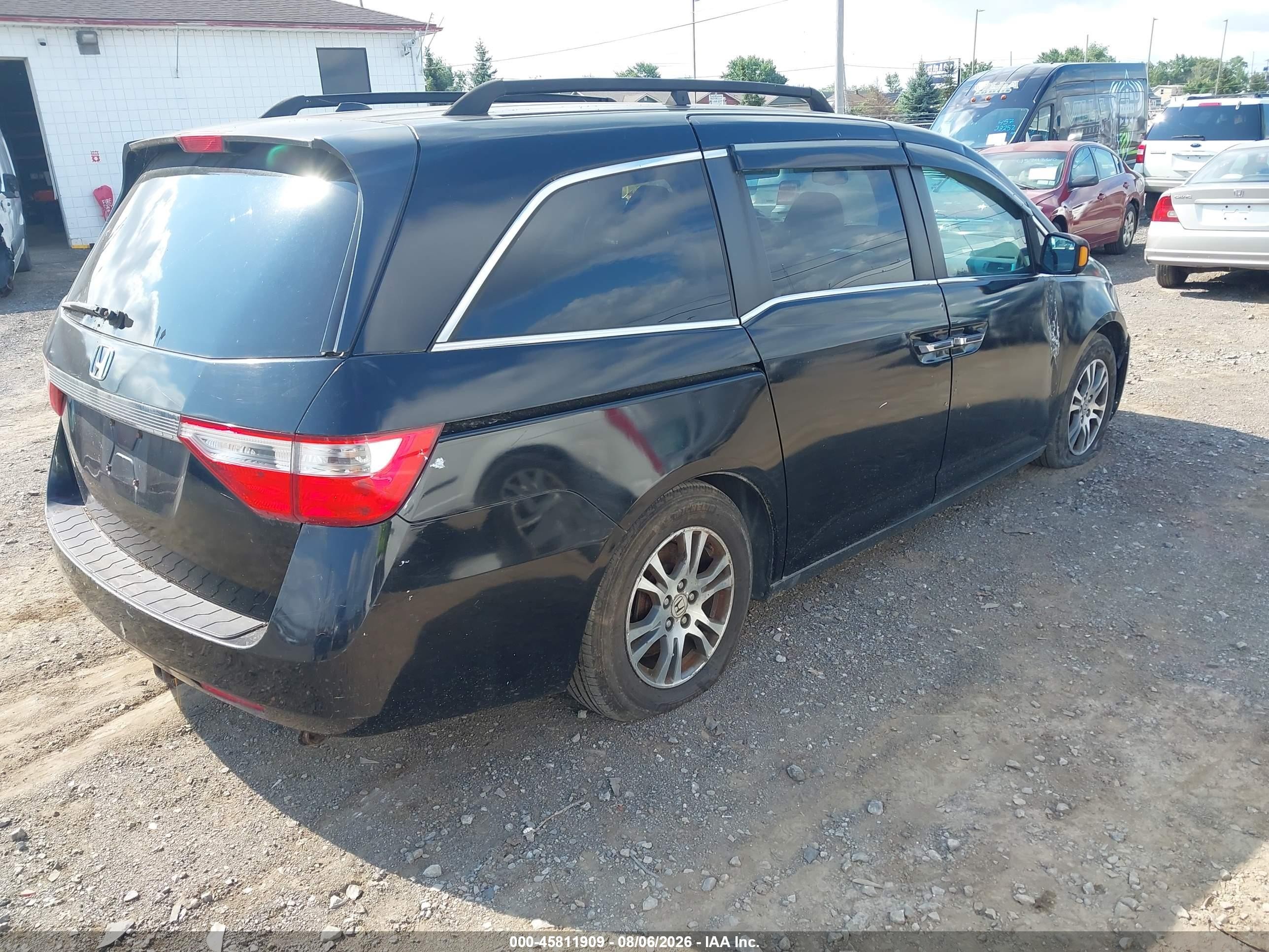 2011 Honda Odyssey Ex-l Black vin: 5FNRL5H65BB018471