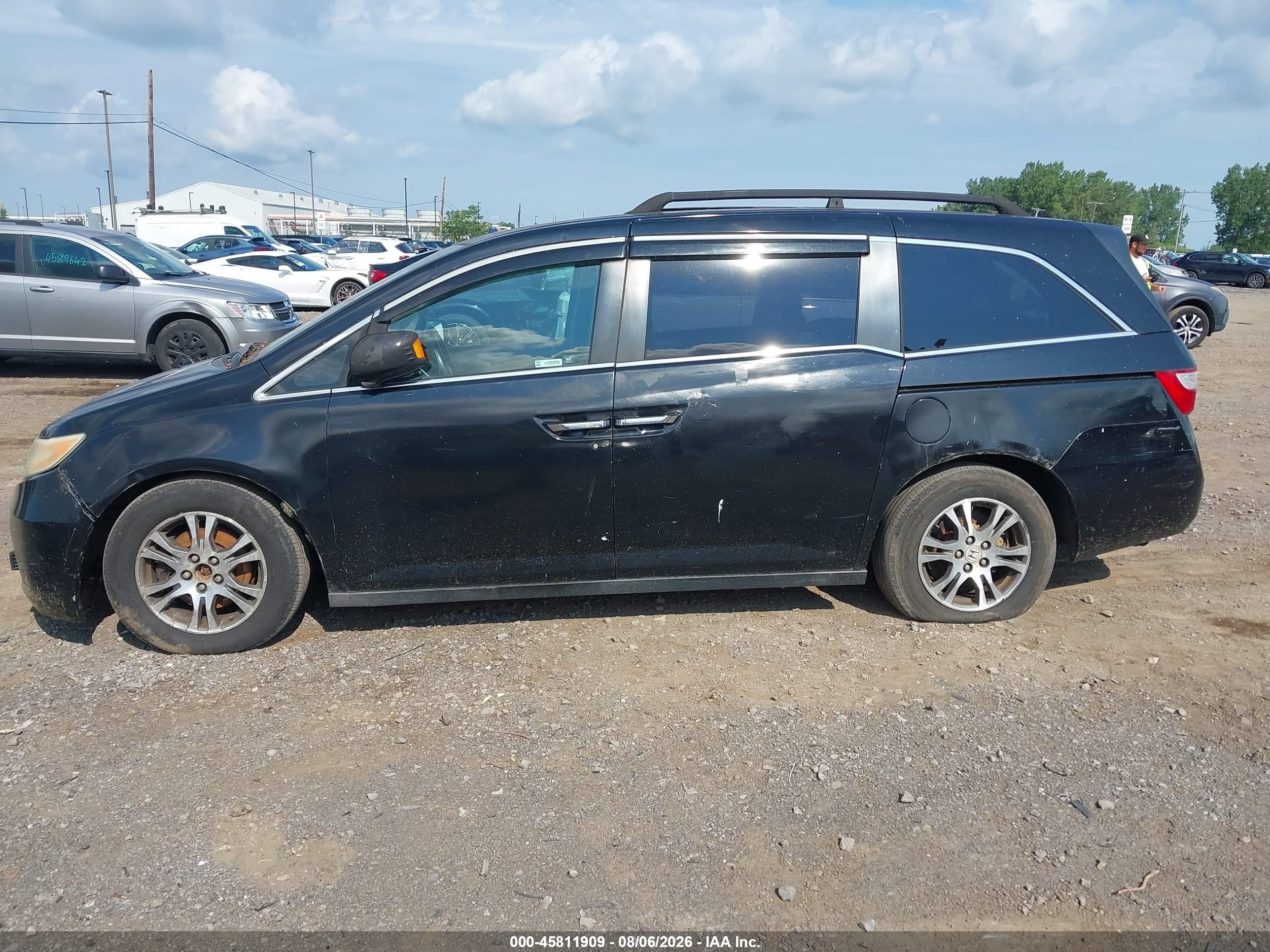 2011 Honda Odyssey Ex-l Black vin: 5FNRL5H65BB018471