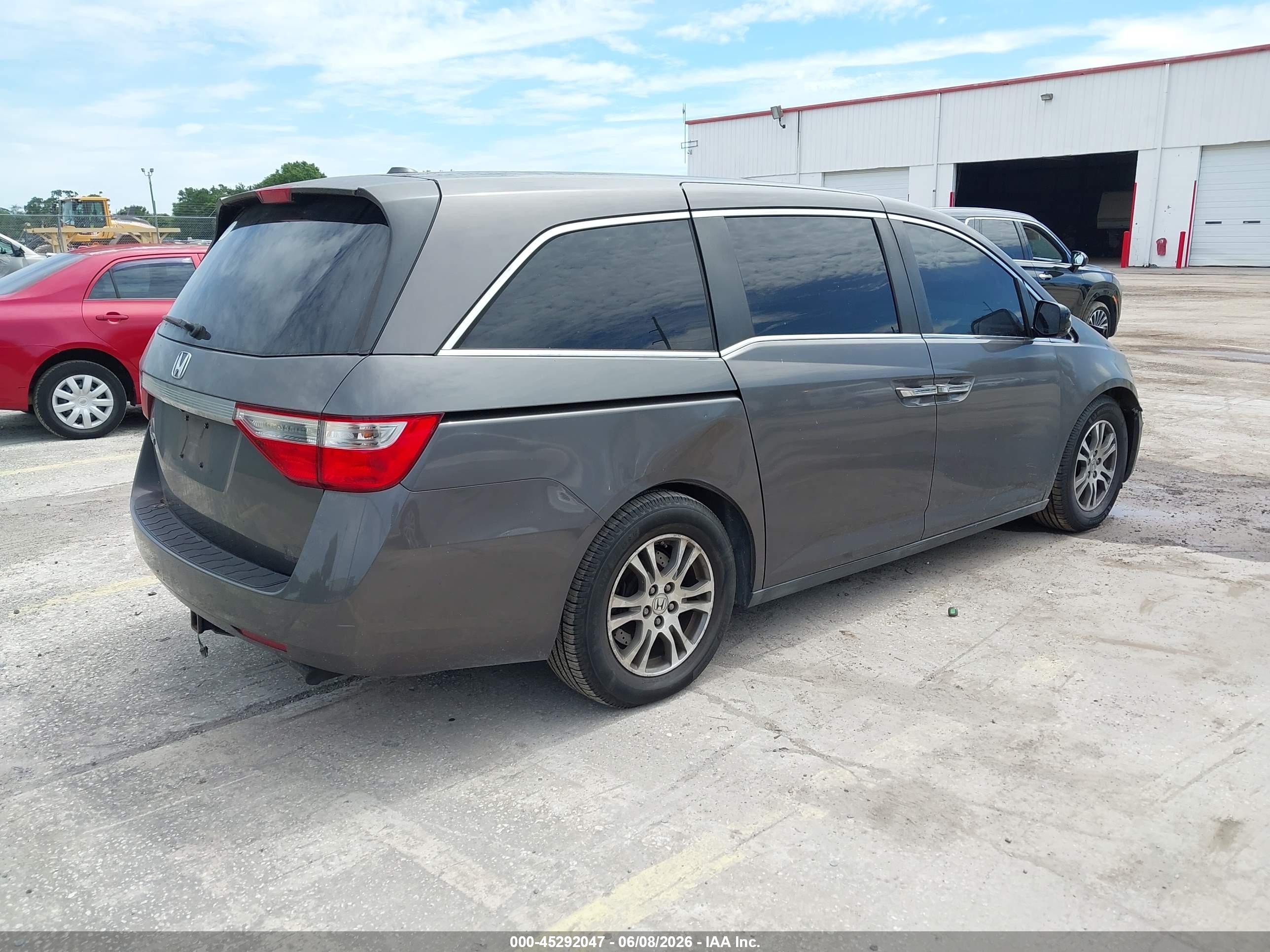 2011 Honda Odyssey Ex-l Gray vin: 5FNRL5H65BB026845