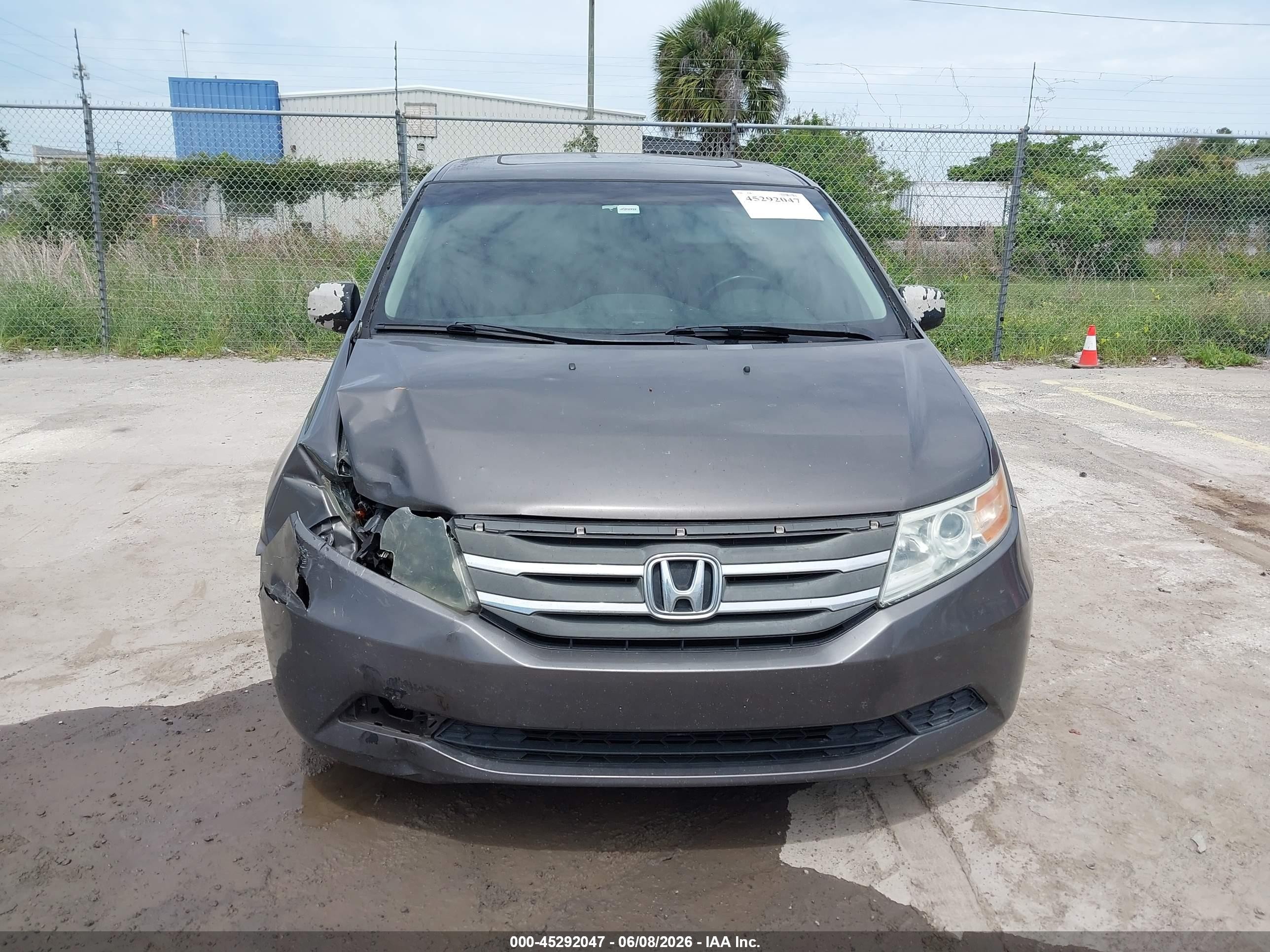 2011 Honda Odyssey Ex-l Gray vin: 5FNRL5H65BB026845