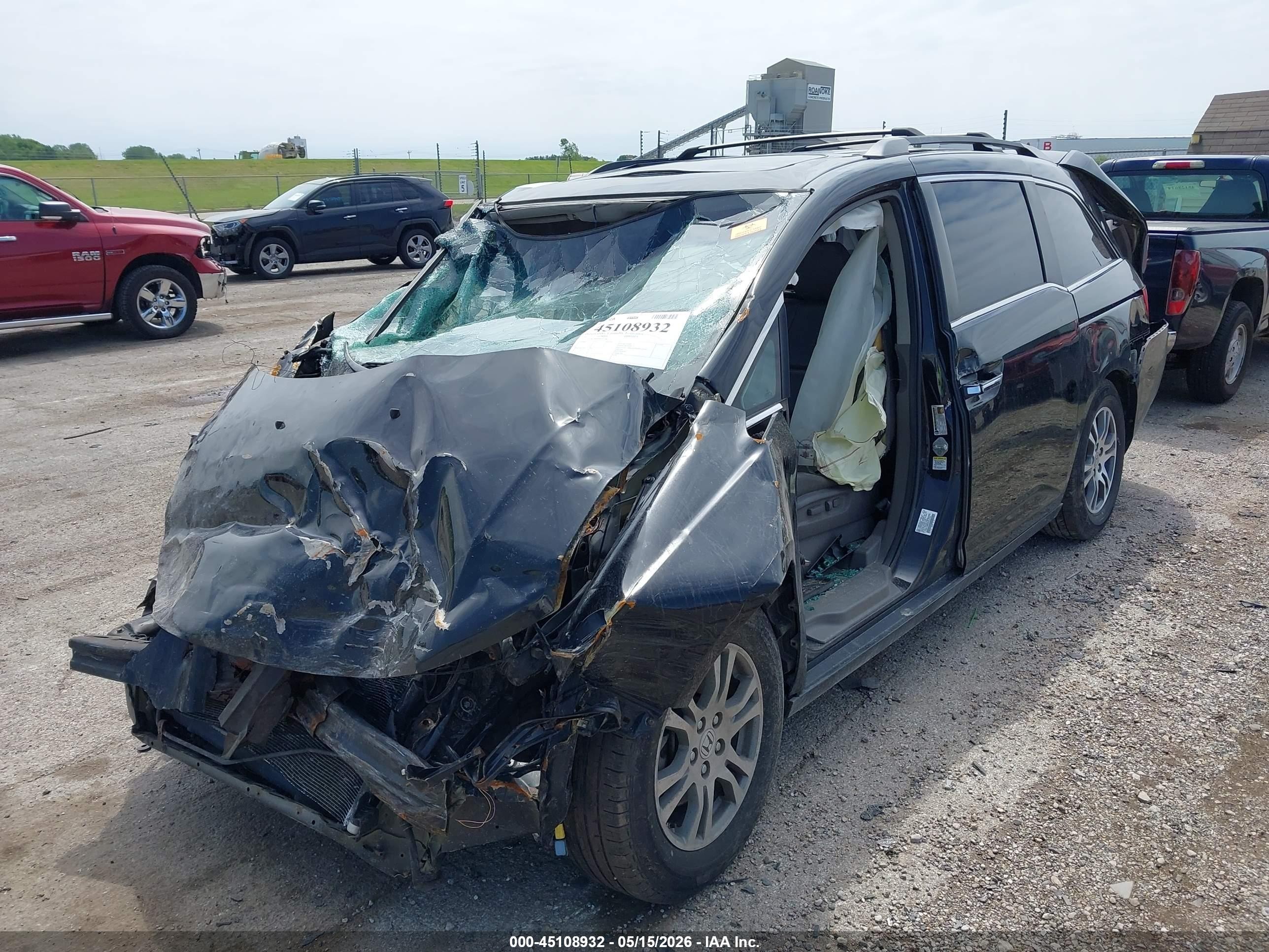 2011 Honda Odyssey Ex-l Black vin: 5FNRL5H65BB035108