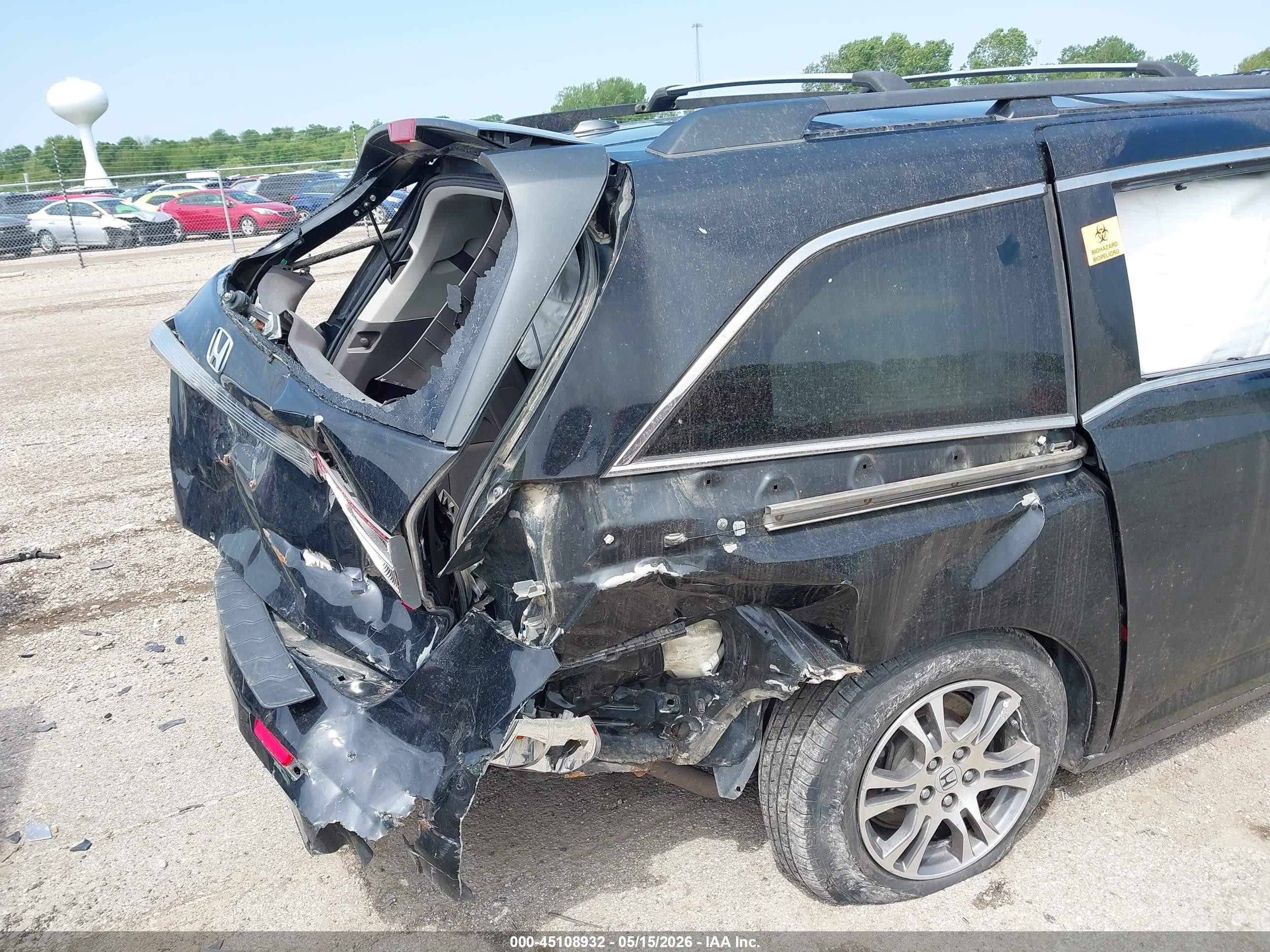 2011 Honda Odyssey Ex-l Black vin: 5FNRL5H65BB035108