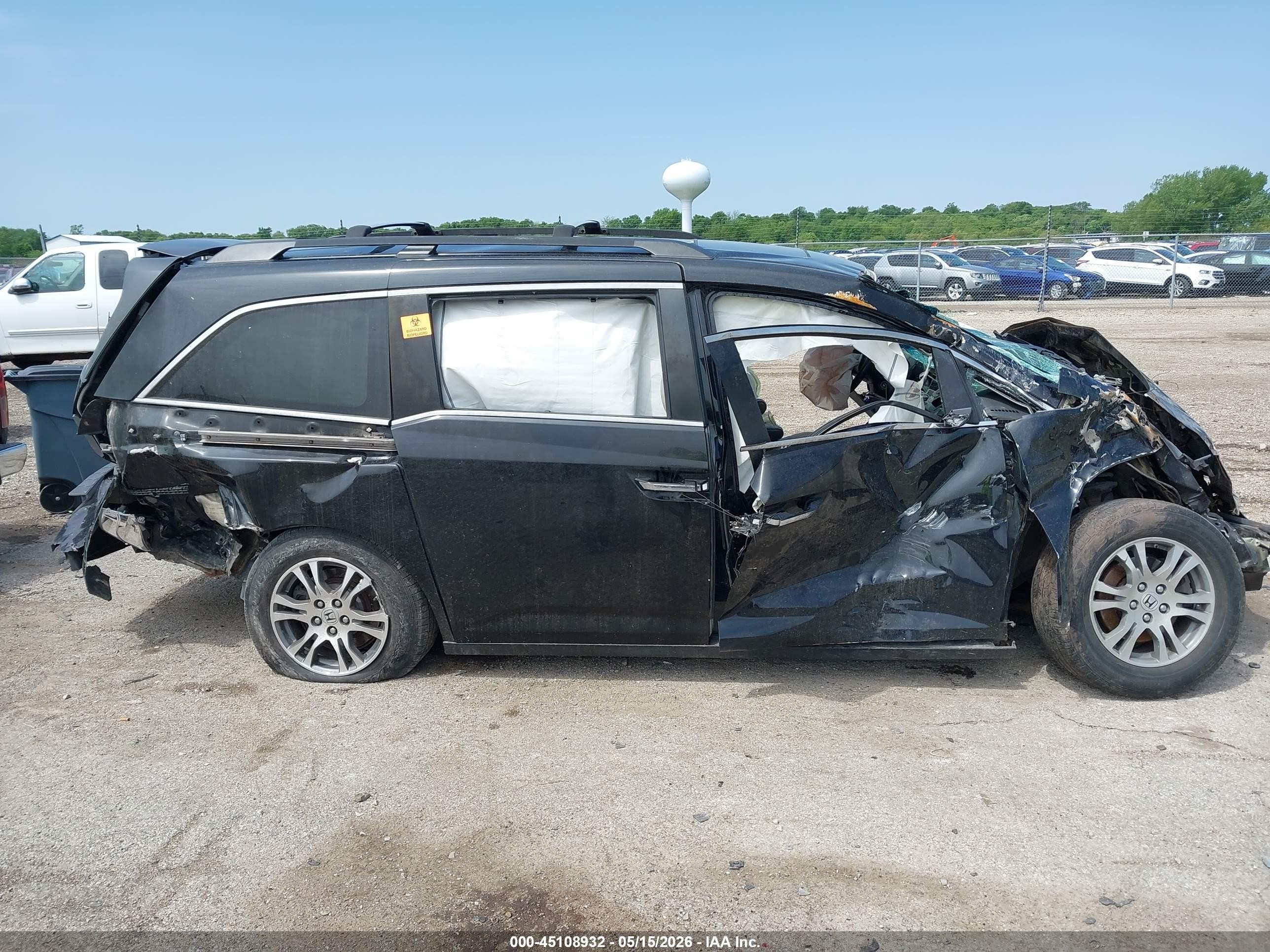 2011 Honda Odyssey Ex-l Black vin: 5FNRL5H65BB035108