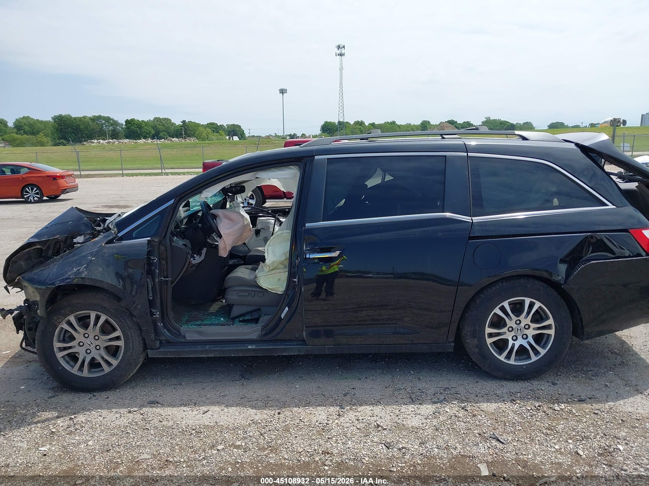 2011 Honda Odyssey Ex-l Black vin: 5FNRL5H65BB035108