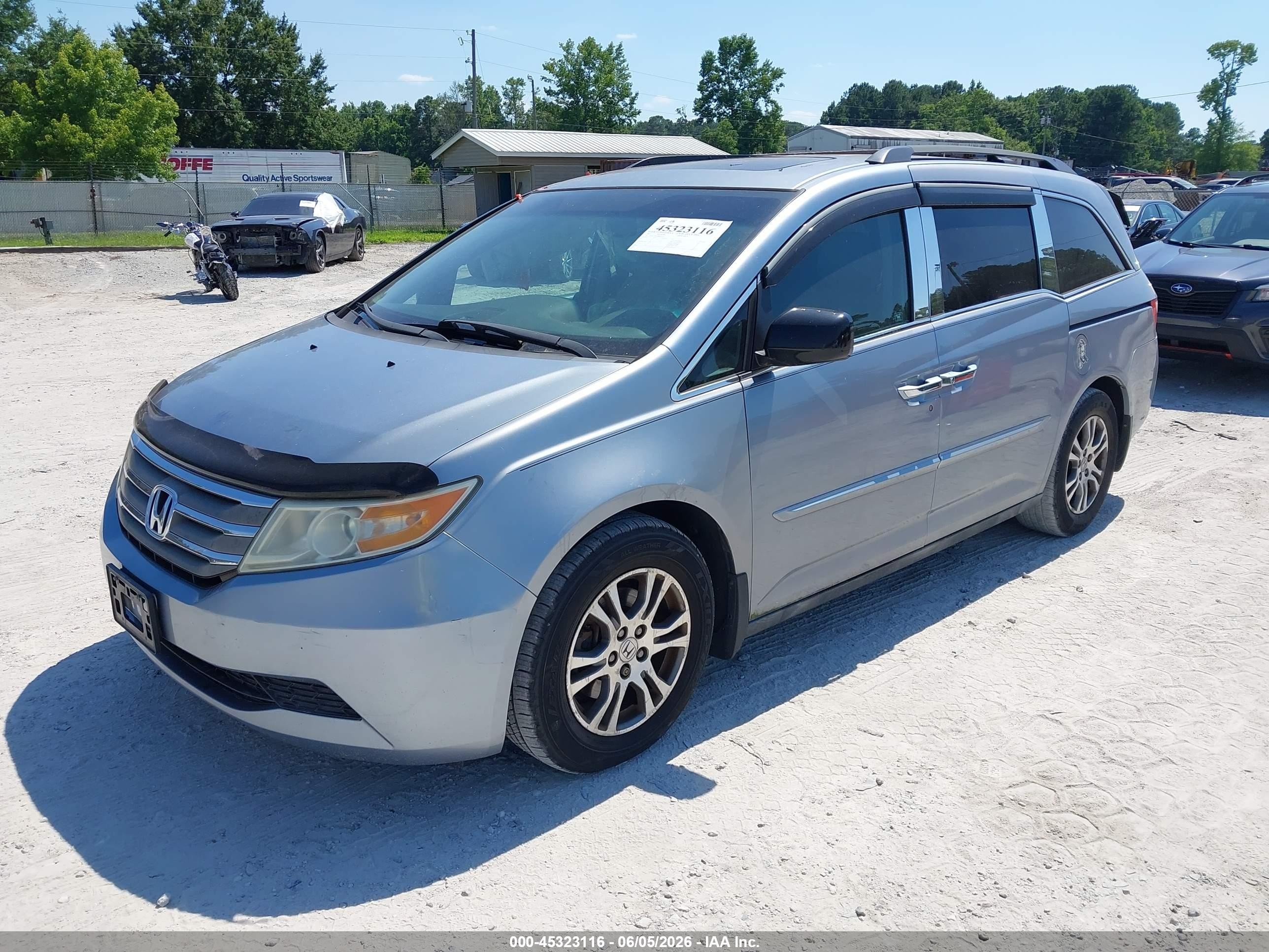 2011 Honda Odyssey Ex-l Blue vin: 5FNRL5H65BB042222