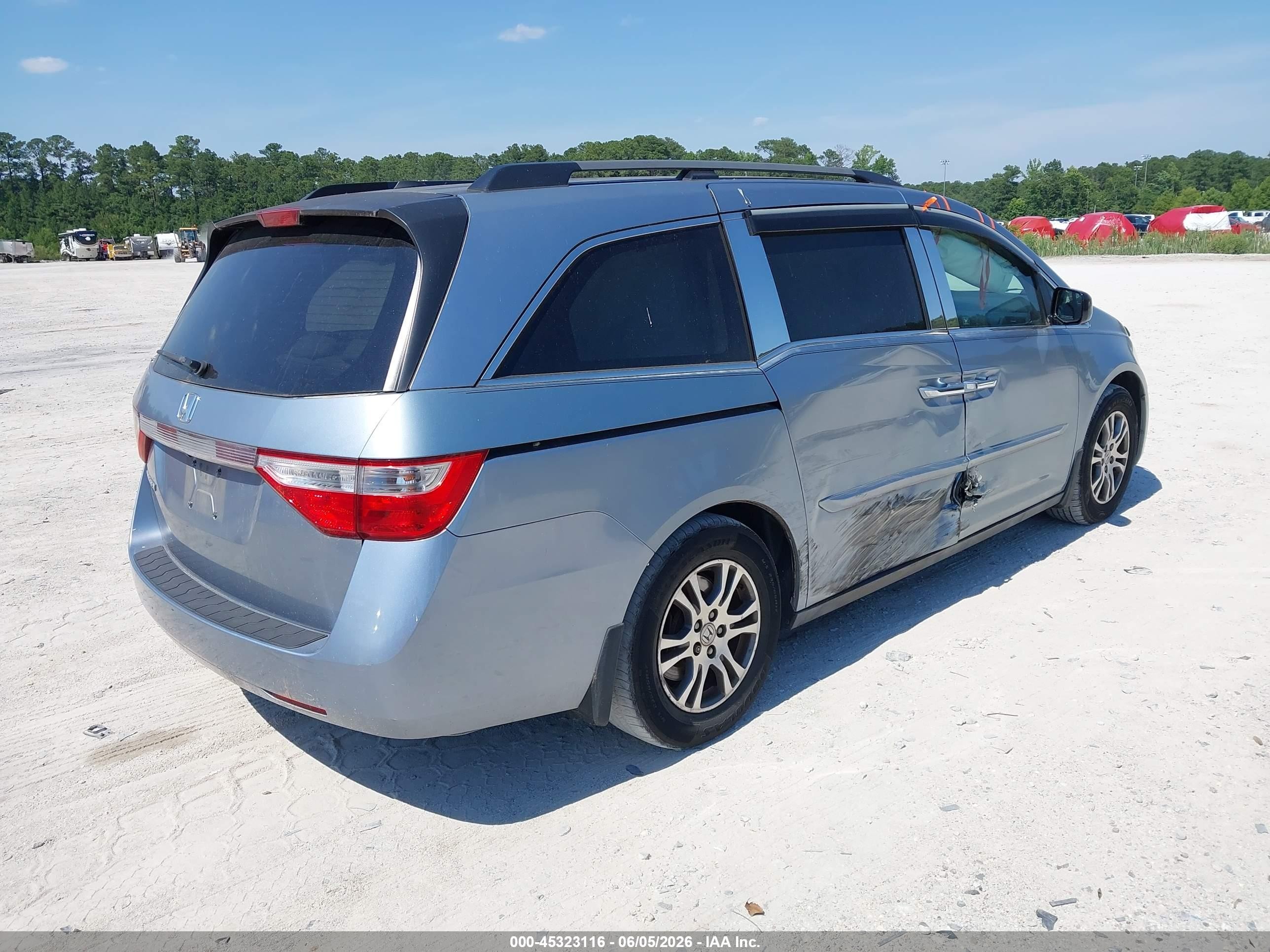 2011 Honda Odyssey Ex-l Blue vin: 5FNRL5H65BB042222