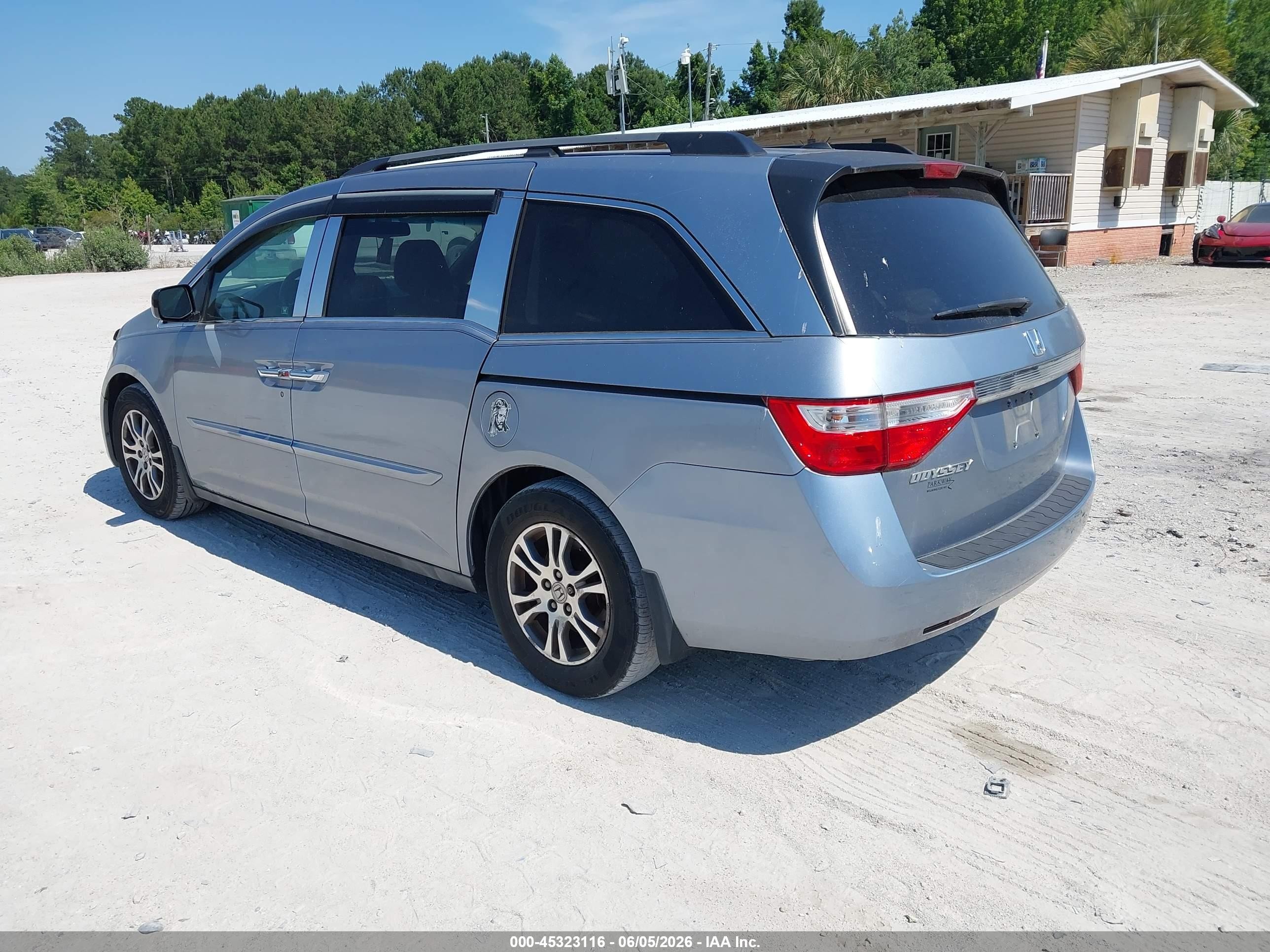 2011 Honda Odyssey Ex-l Blue vin: 5FNRL5H65BB042222
