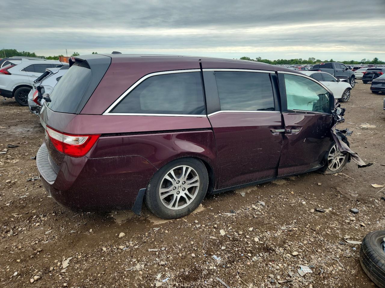 2011 Honda Odyssey Exl Brown vin: 5FNRL5H65BB046674
