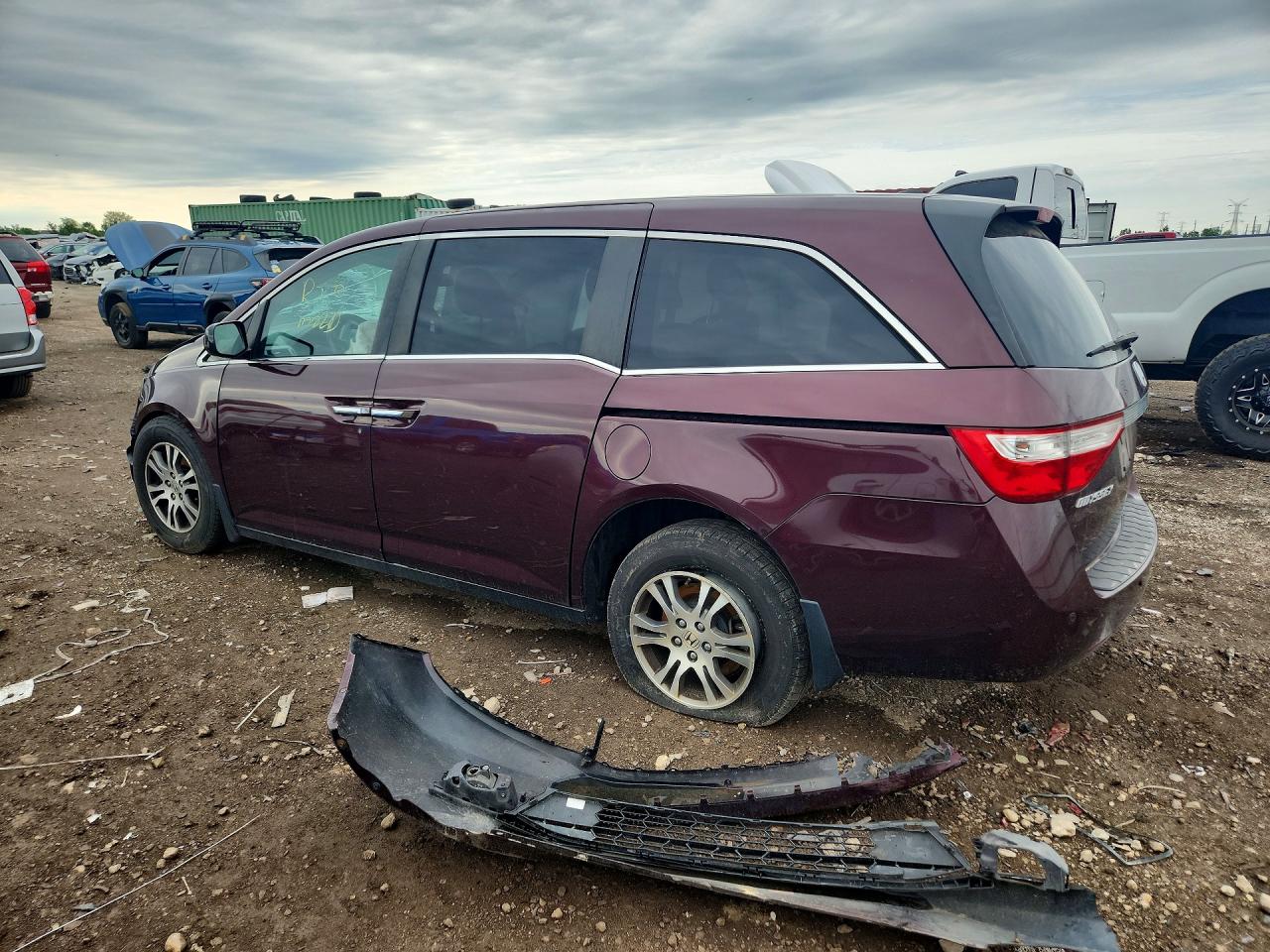 2011 Honda Odyssey Exl Brown vin: 5FNRL5H65BB046674