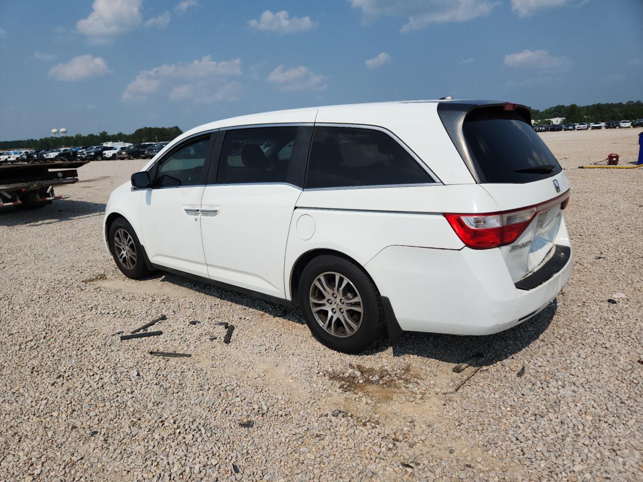 2011 Honda Odyssey Exl White vin: 5FNRL5H65BB062051