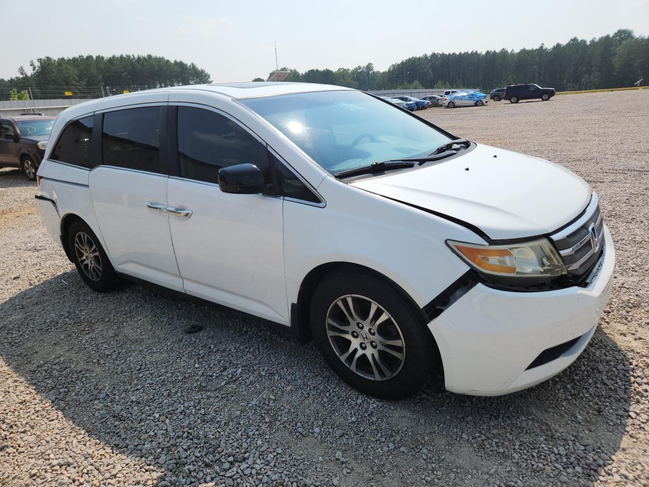 2011 Honda Odyssey Exl White vin: 5FNRL5H65BB062051