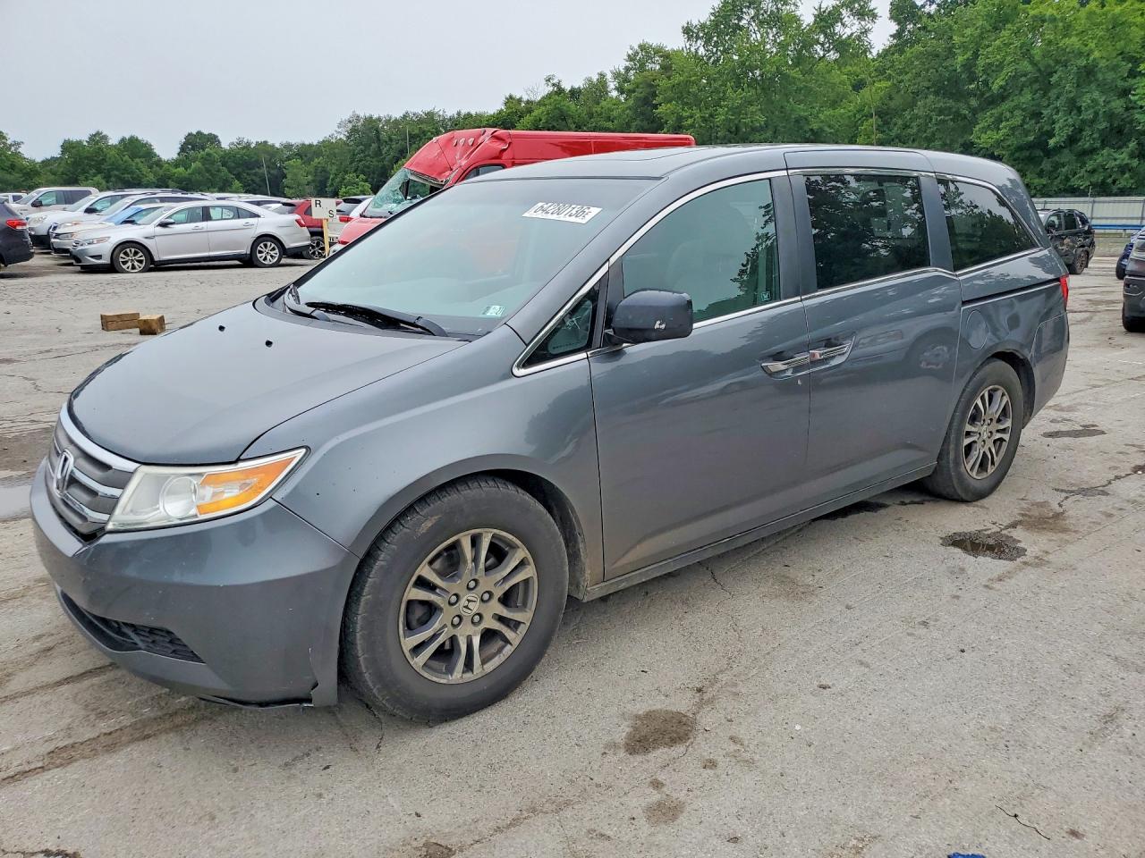 2011 Honda Odyssey Exl Gray vin: 5FNRL5H65BB062387