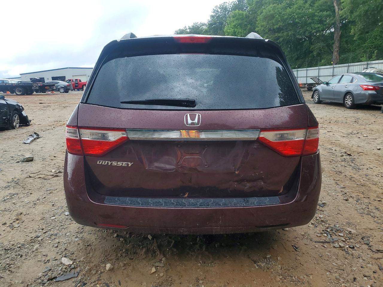 2011 Honda Odyssey Exl Burgundy vin: 5FNRL5H65BB066410