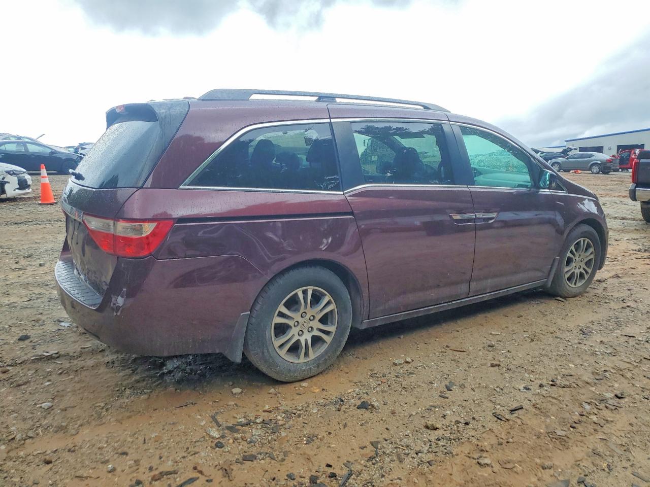 2011 Honda Odyssey Exl Burgundy vin: 5FNRL5H65BB066410