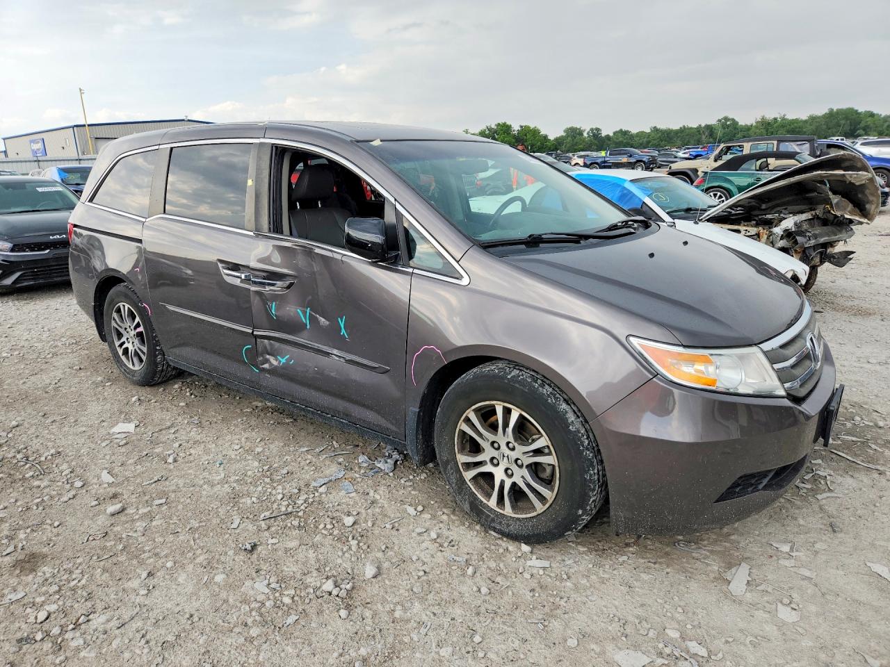 2011 Honda Odyssey Exl Gray vin: 5FNRL5H65BB092537