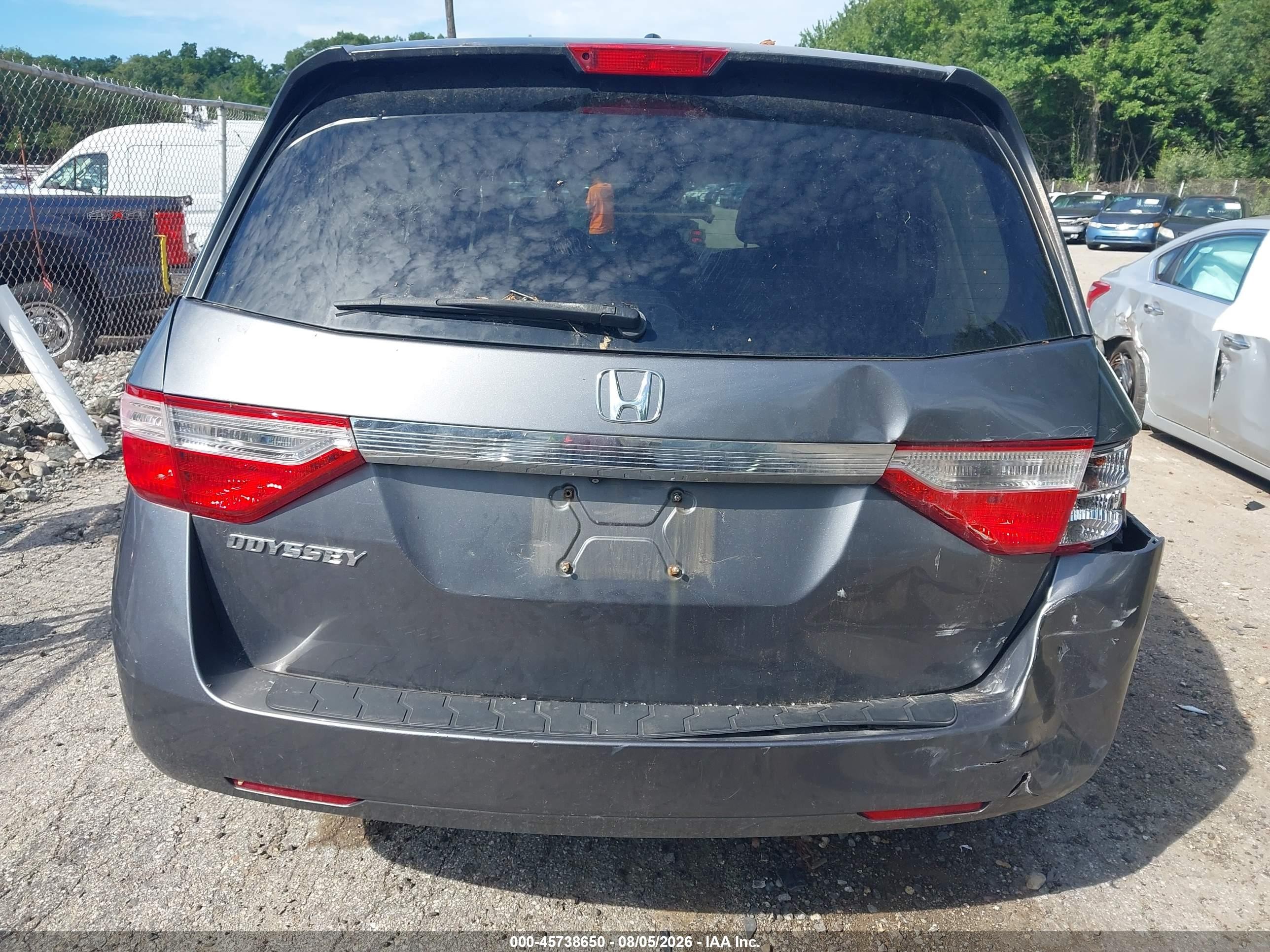2011 Honda Odyssey Ex-l Gray vin: 5FNRL5H65BB093462