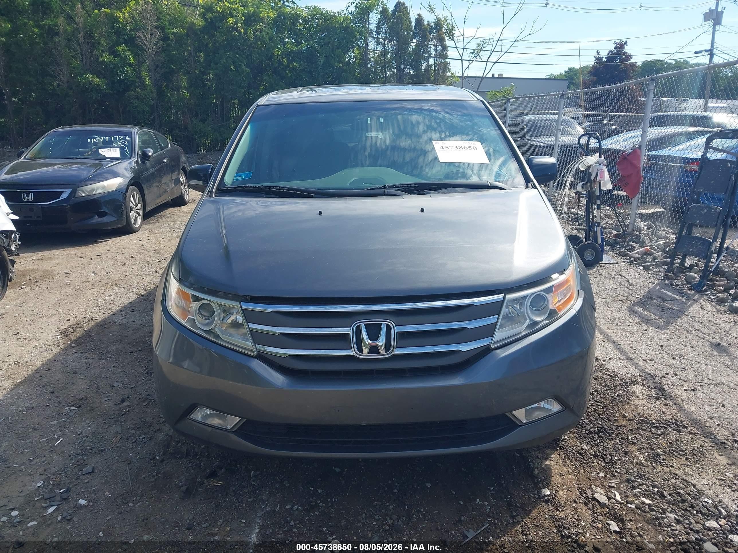 2011 Honda Odyssey Ex-l Gray vin: 5FNRL5H65BB093462