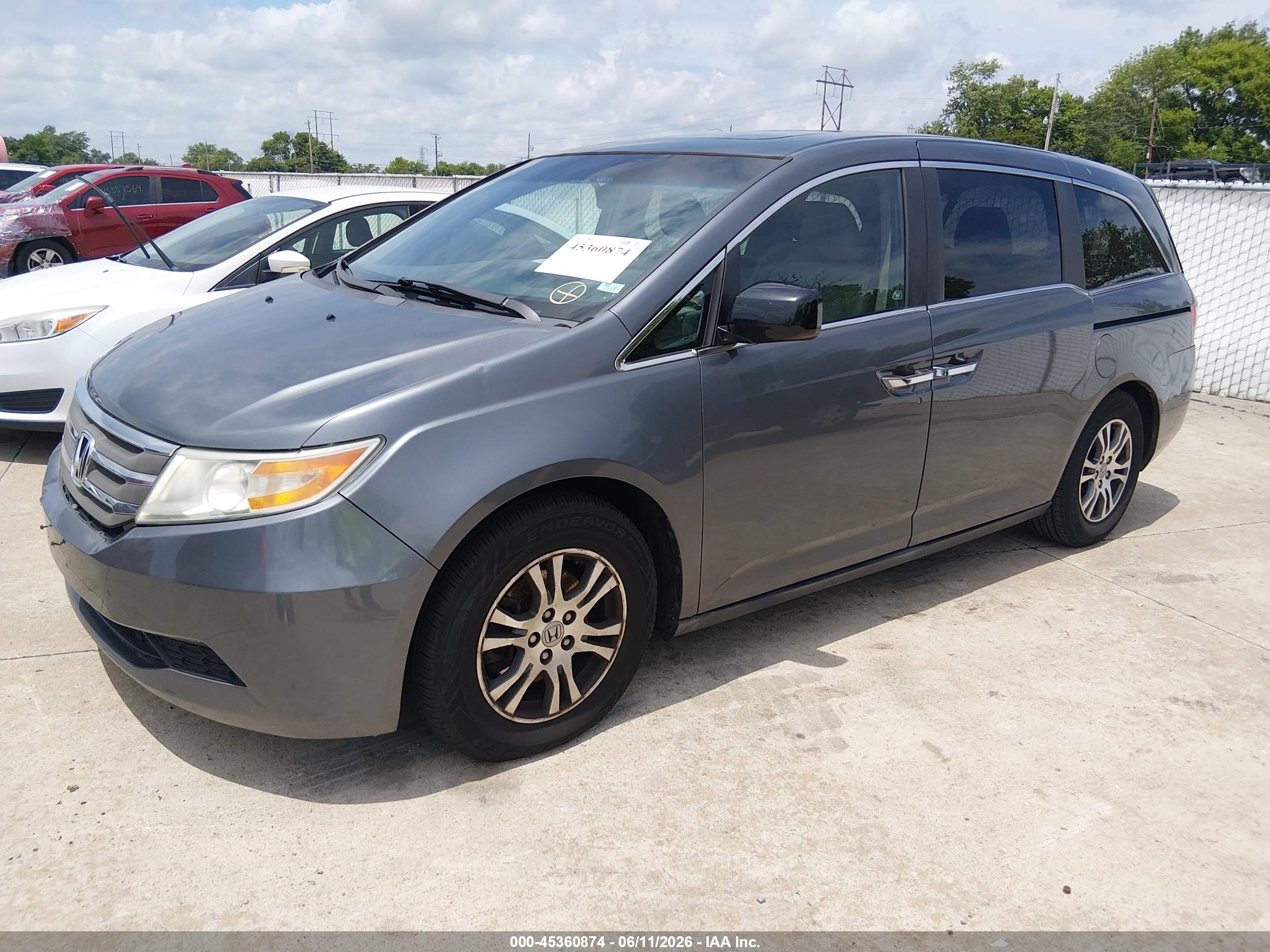 2012 Honda Odyssey Ex-l Gray vin: 5FNRL5H65CB003809