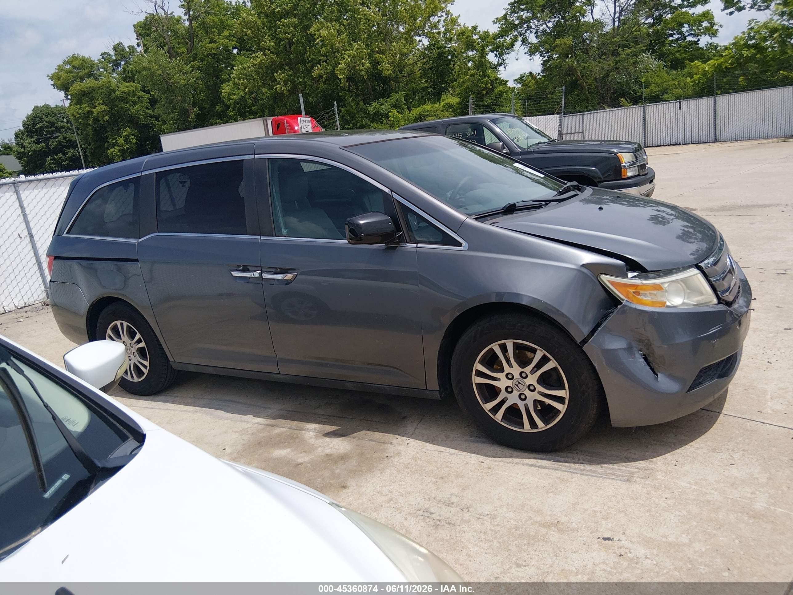 2012 Honda Odyssey Ex-l Gray vin: 5FNRL5H65CB003809