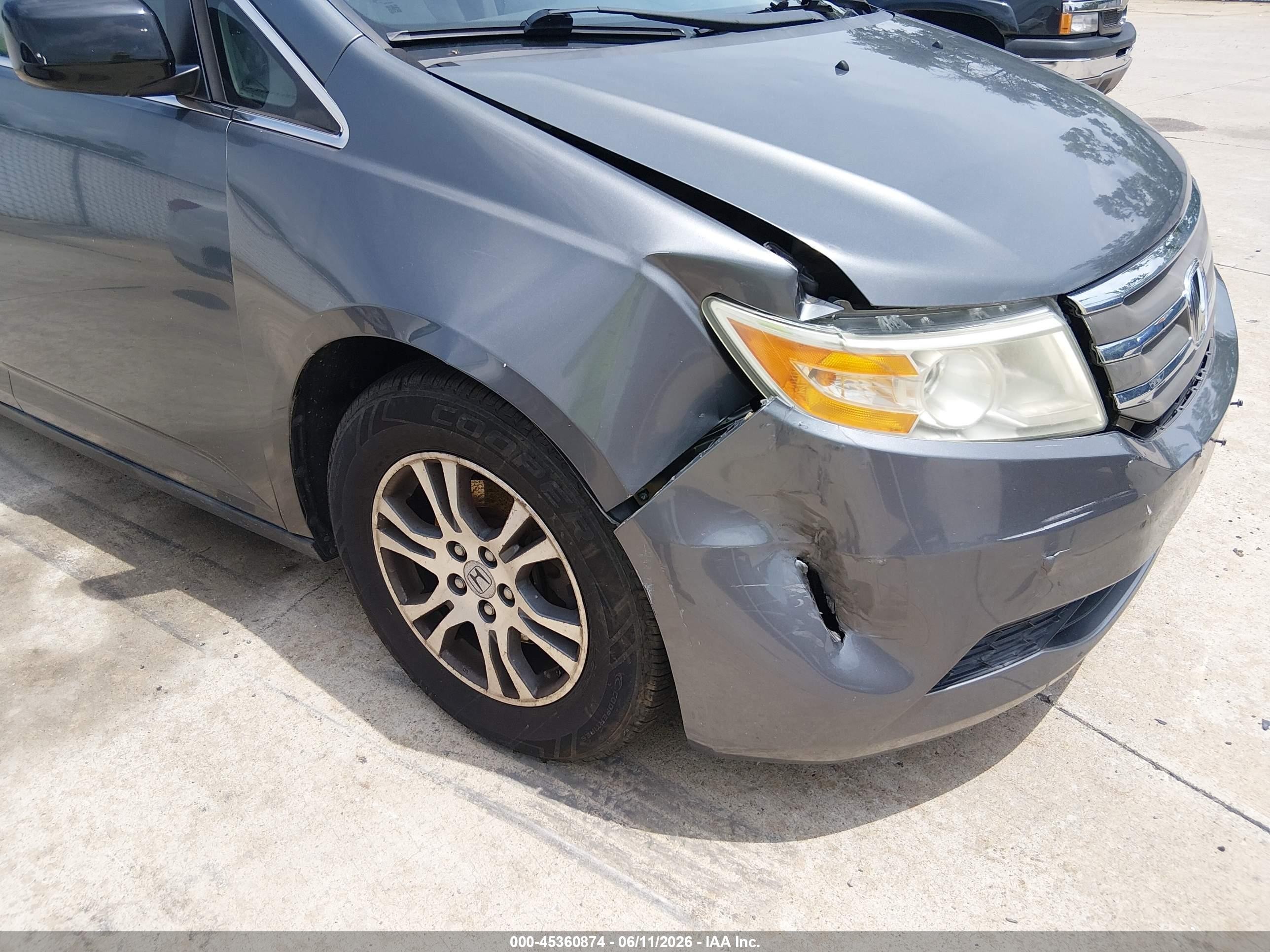 2012 Honda Odyssey Ex-l Gray vin: 5FNRL5H65CB003809