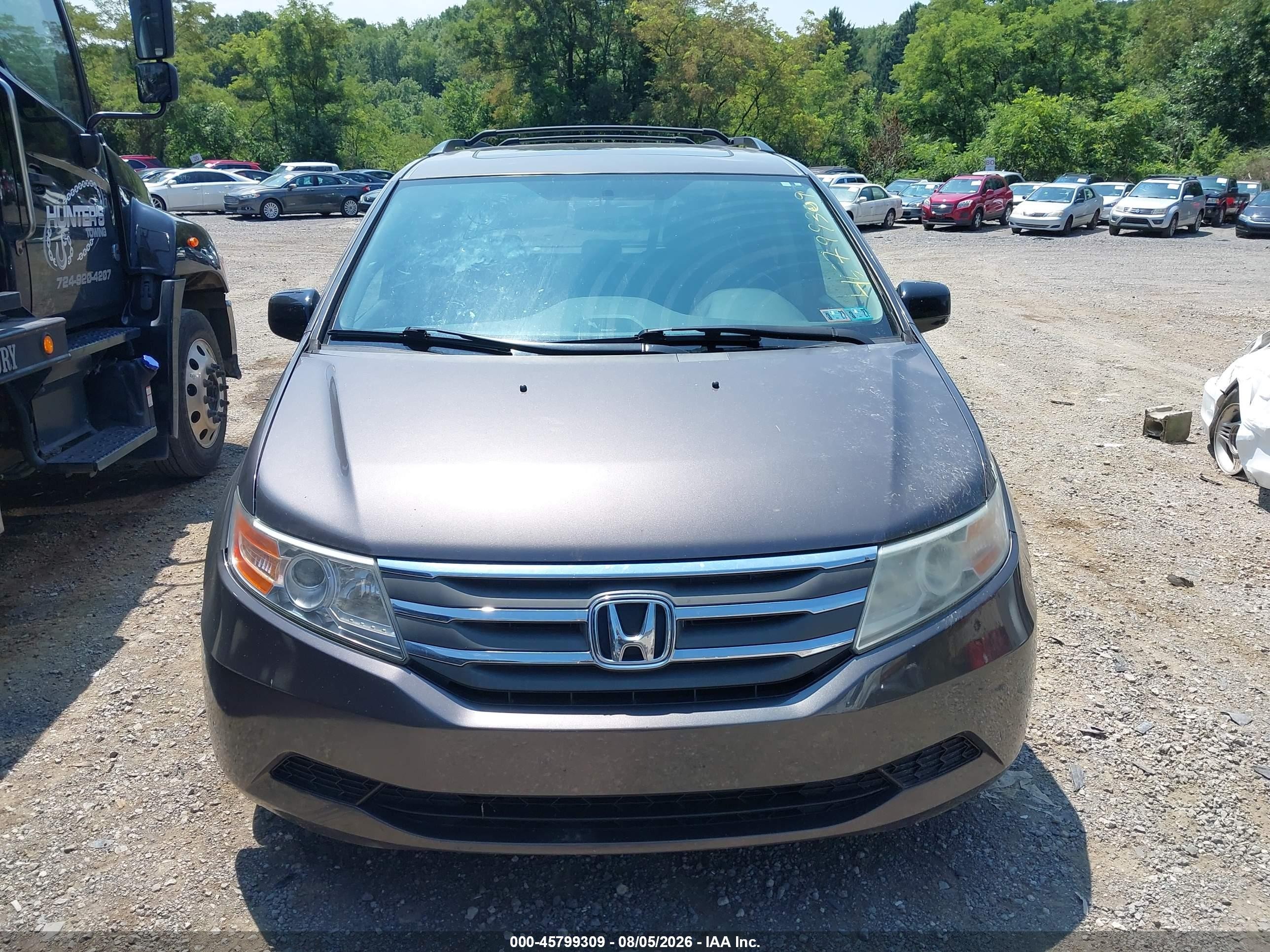2012 Honda Odyssey Ex-l Brown vin: 5FNRL5H65CB013644