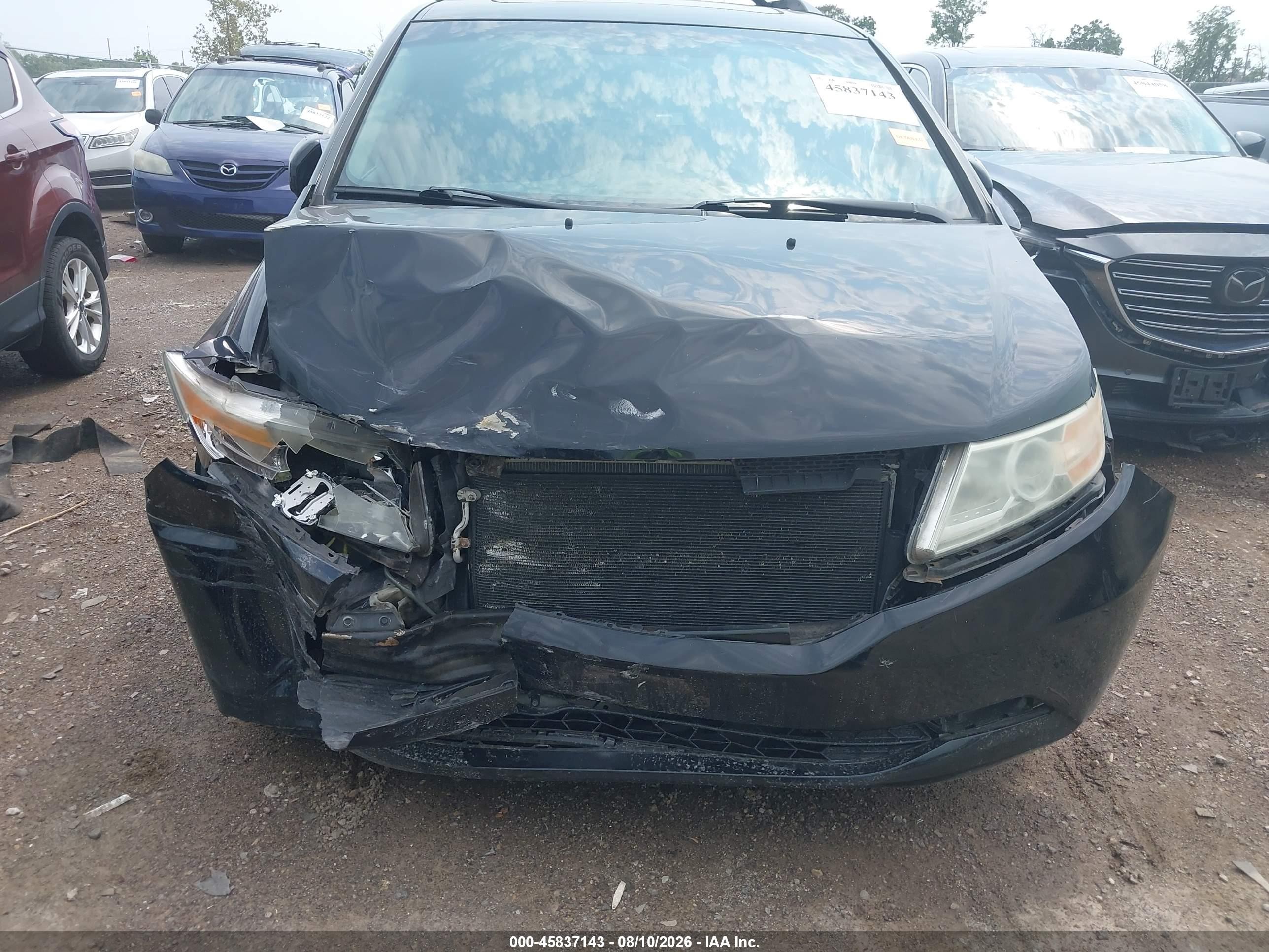 2012 Honda Odyssey Ex-l Черный vin: 5FNRL5H65CB014731