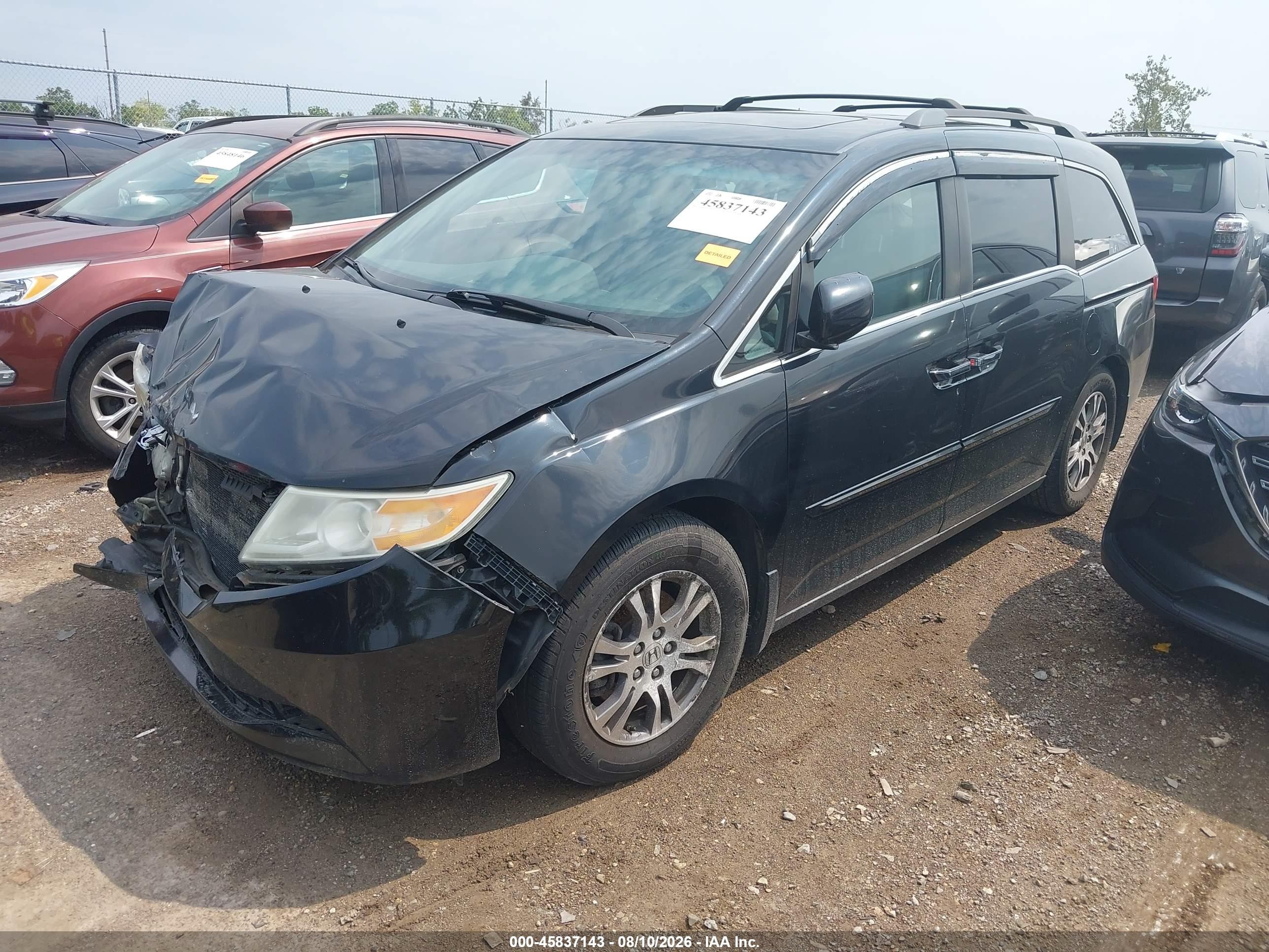 2012 Honda Odyssey Ex-l Черный vin: 5FNRL5H65CB014731