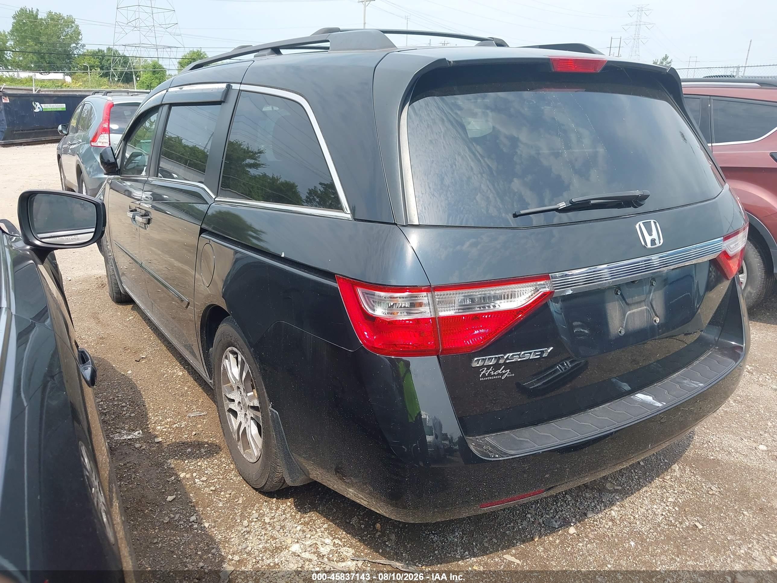 2012 Honda Odyssey Ex-l Черный vin: 5FNRL5H65CB014731