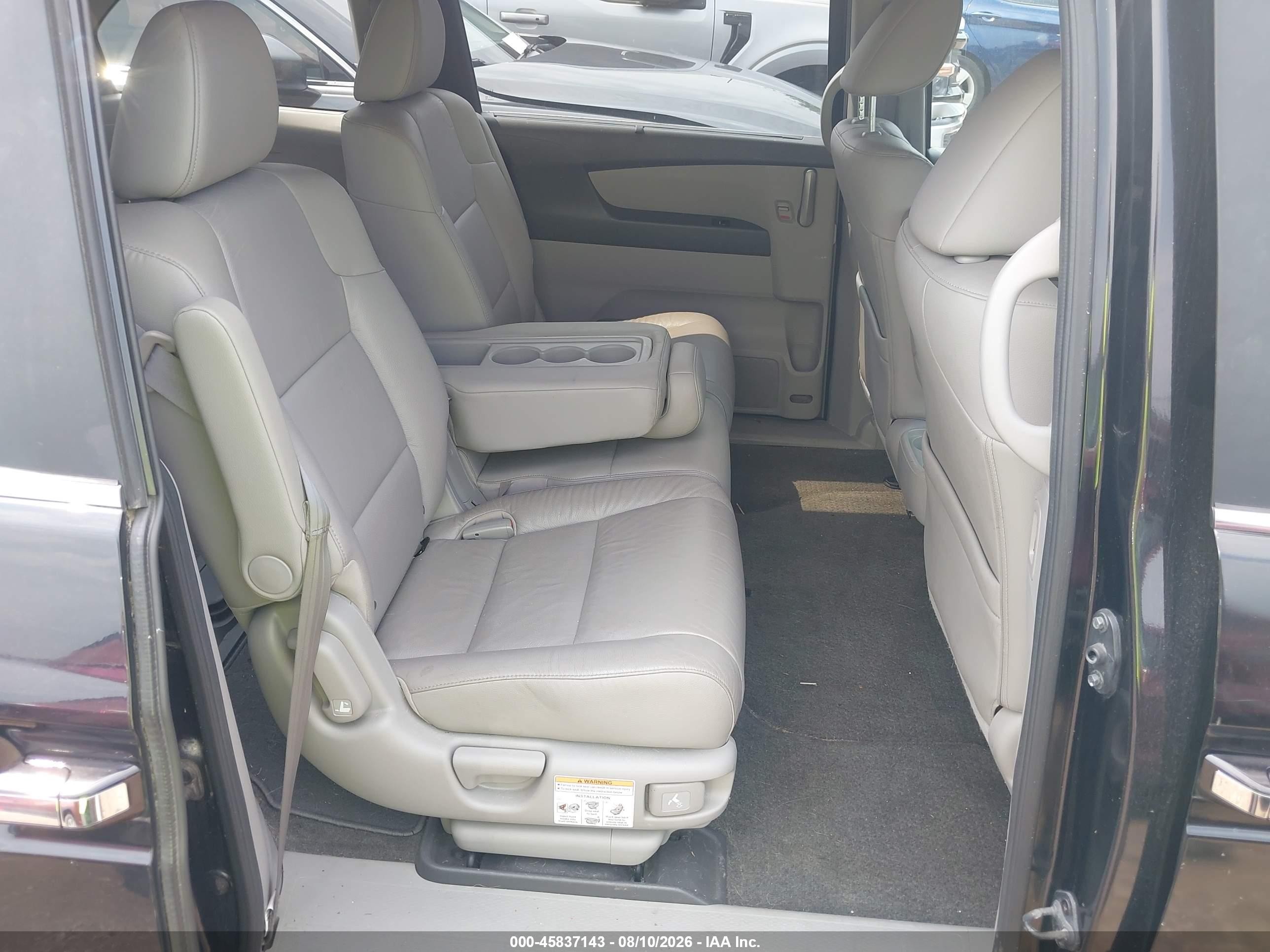 2012 Honda Odyssey Ex-l Черный vin: 5FNRL5H65CB014731
