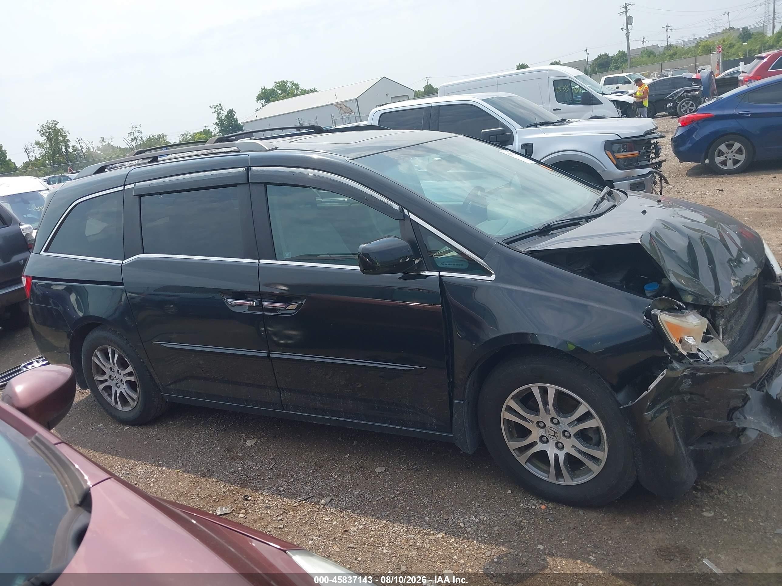 2012 Honda Odyssey Ex-l Черный vin: 5FNRL5H65CB014731