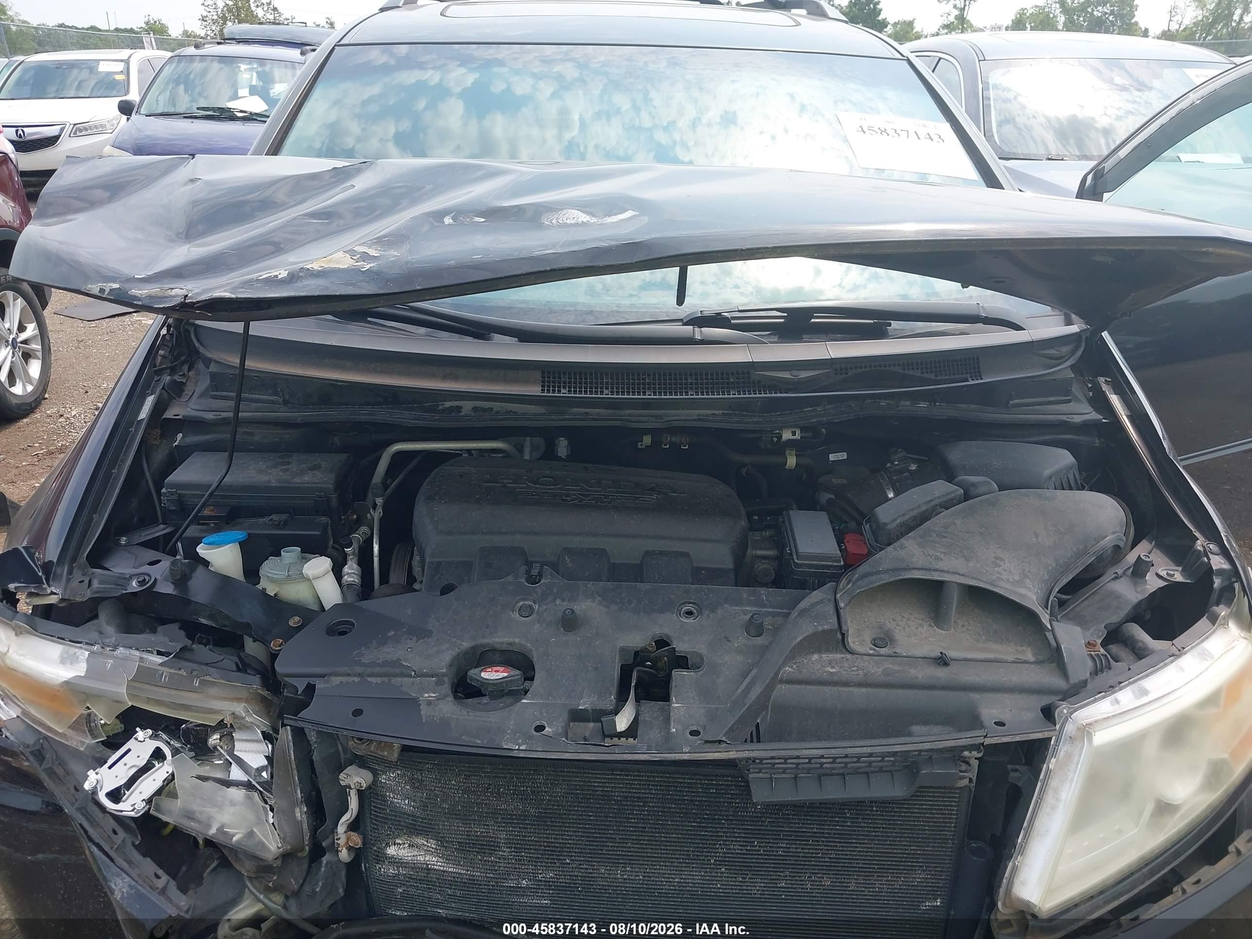 2012 Honda Odyssey Ex-l Черный vin: 5FNRL5H65CB014731