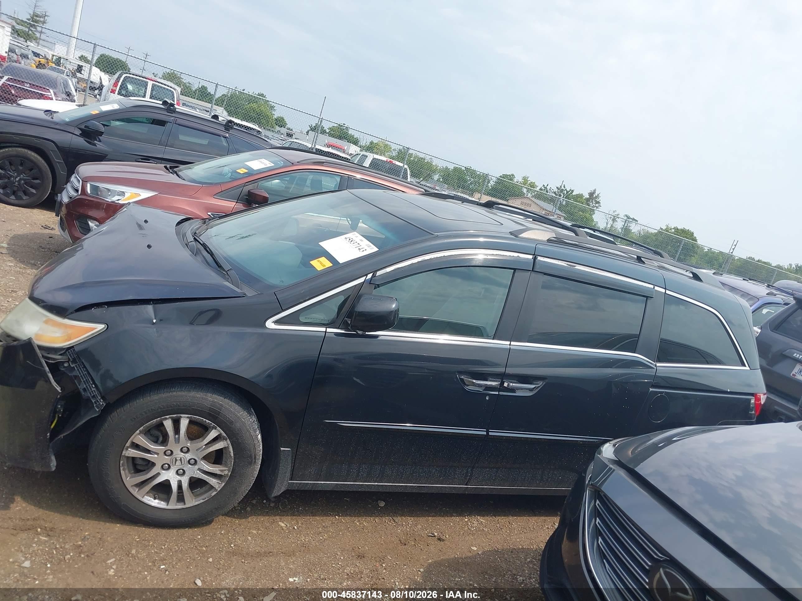 2012 Honda Odyssey Ex-l Черный vin: 5FNRL5H65CB014731