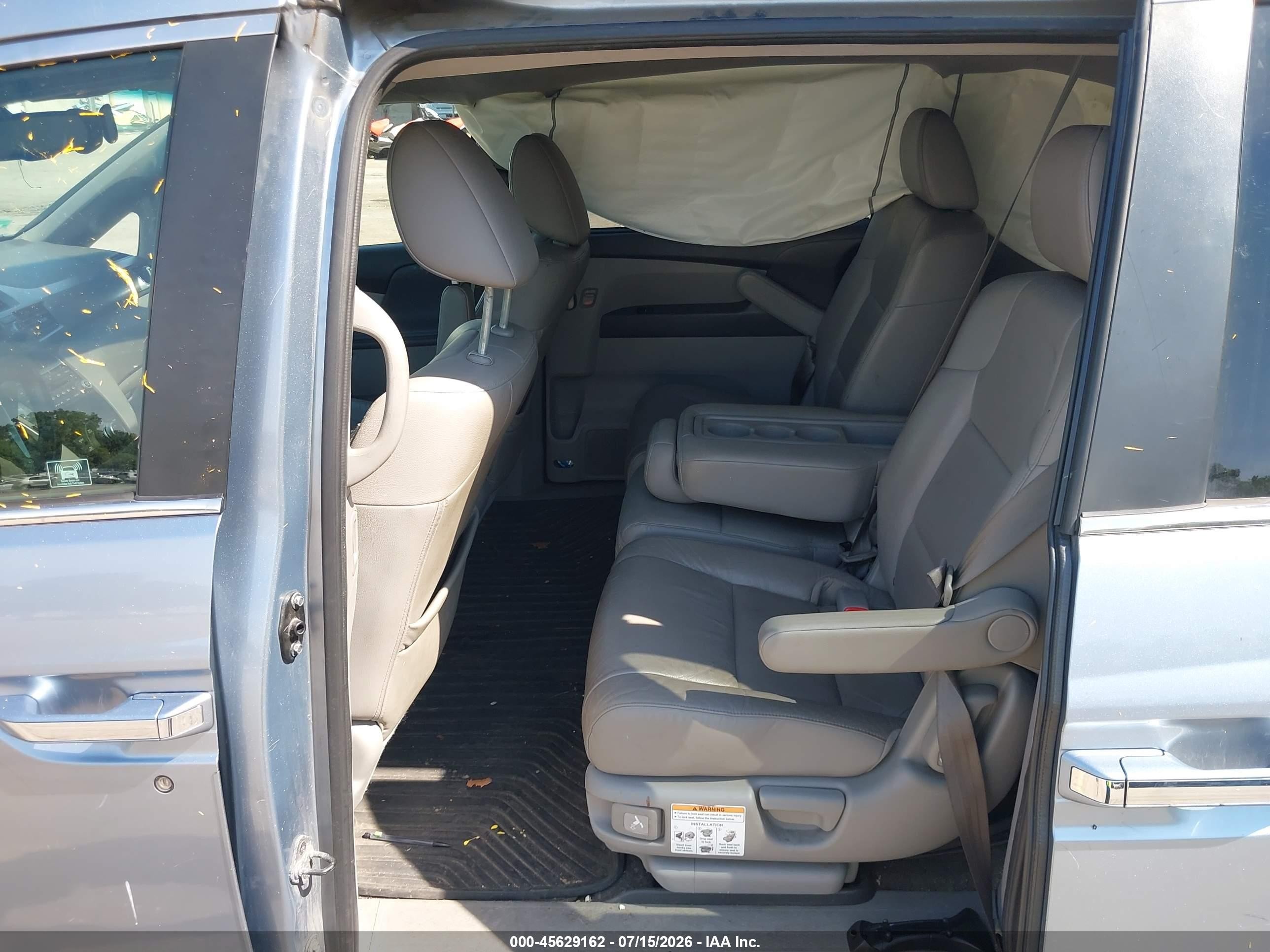 2012 Honda Odyssey Ex-l Light Blue vin: 5FNRL5H65CB022361